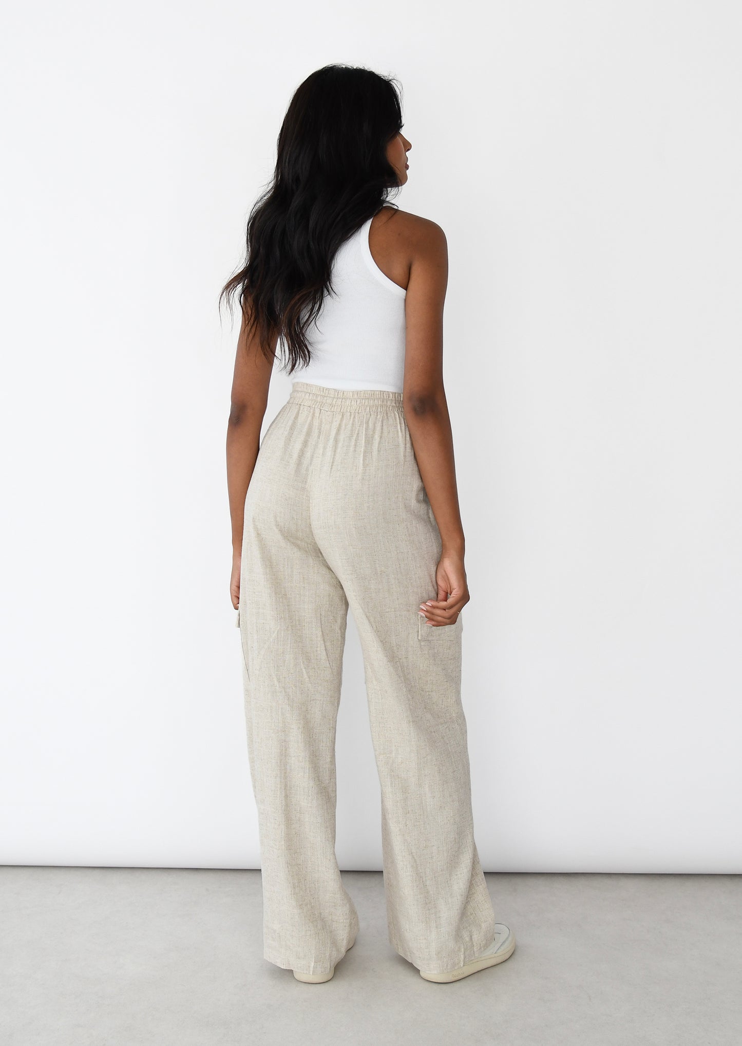 Pantalón cargo lino