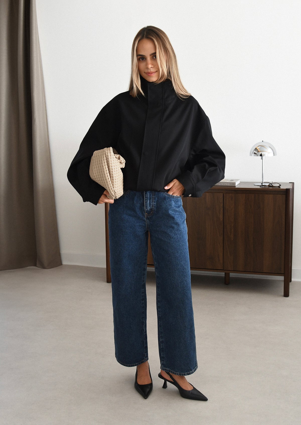 Chaqueta con cuello alto