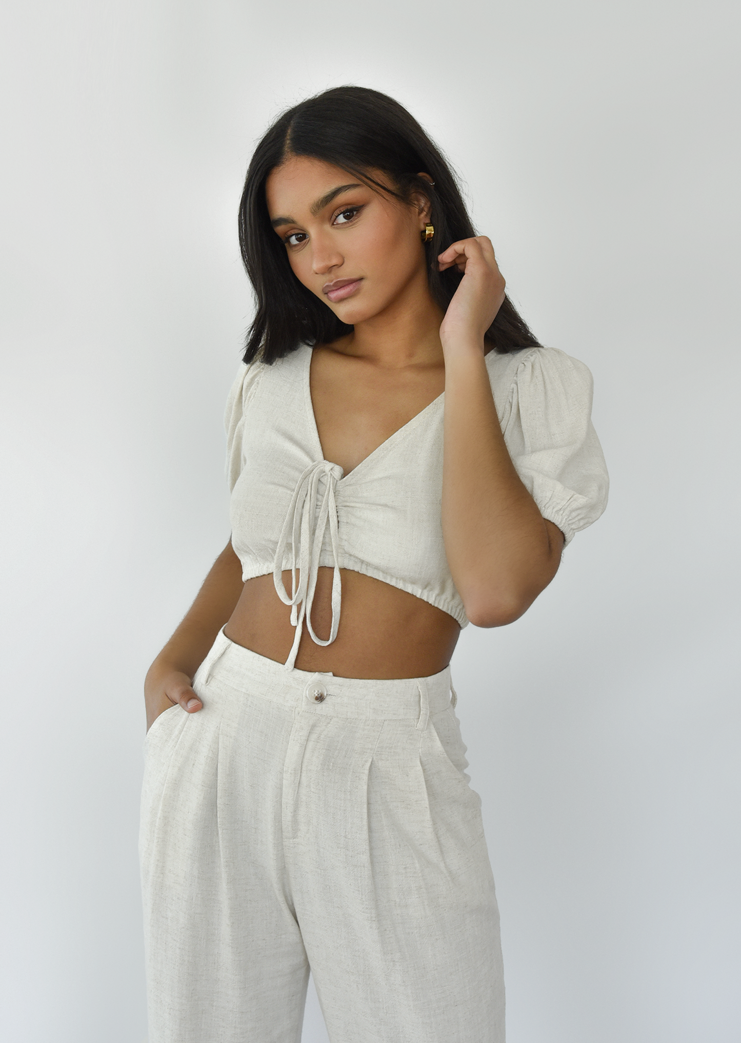 Linen crop top