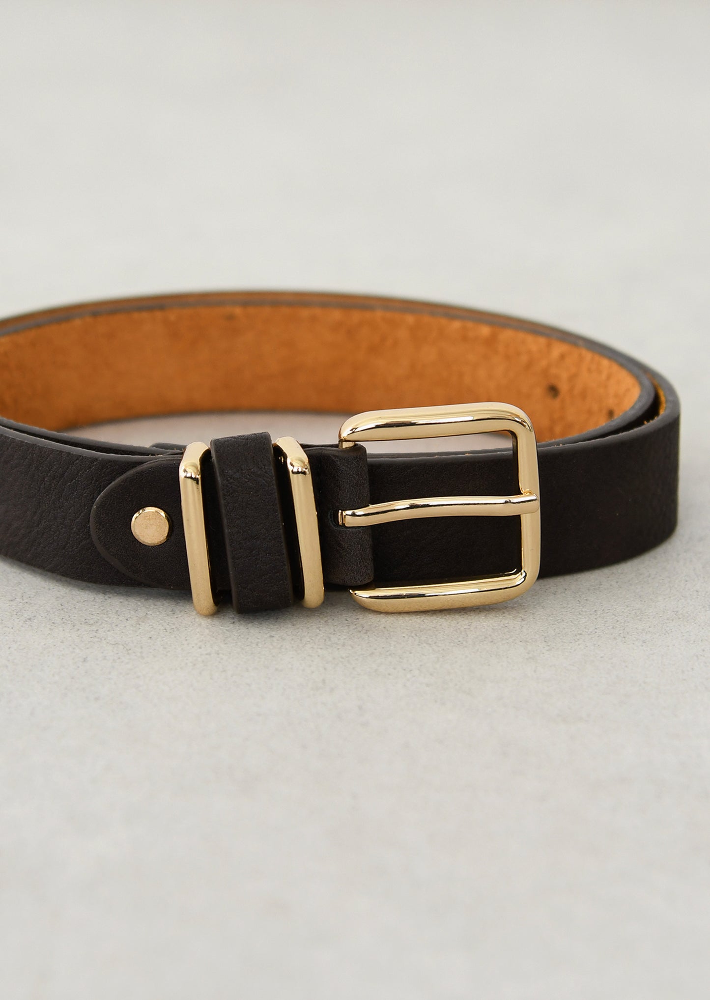 Belt with square buckle