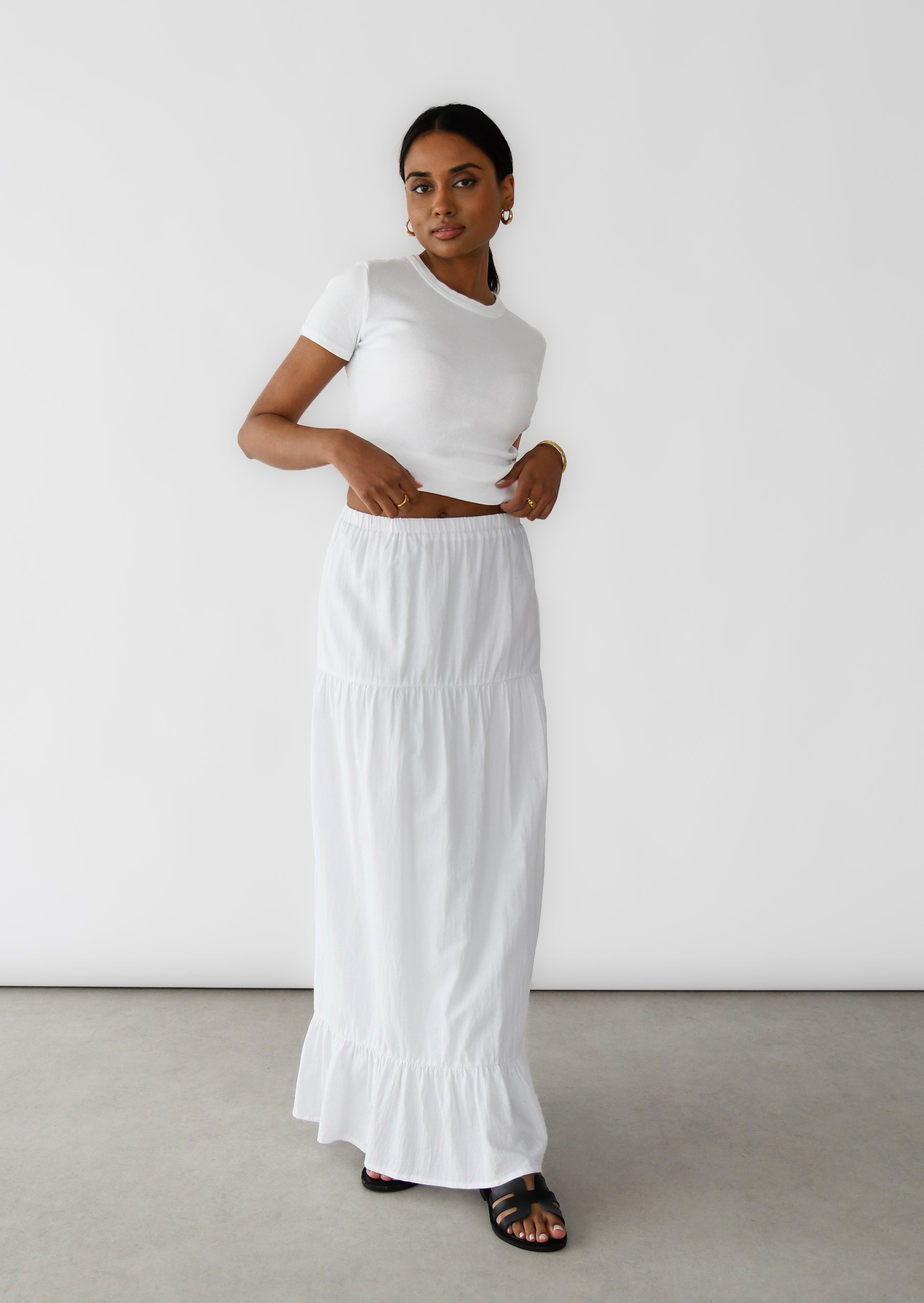 Jupe blanche, ample, 100% coton, taille XXS - Vêtements Jupe blanche, ample, 100% coton, taille XXS - Vêtements