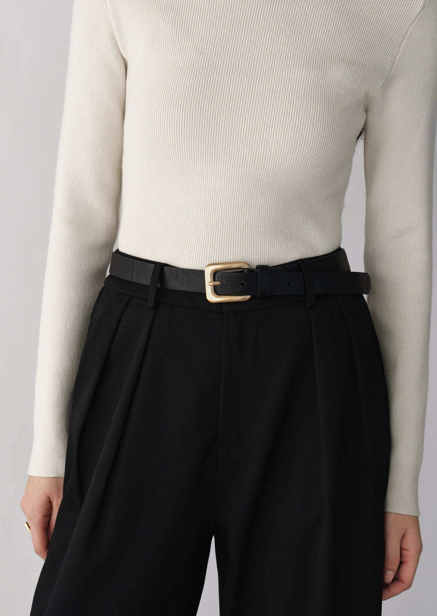 Belt with square buckle
