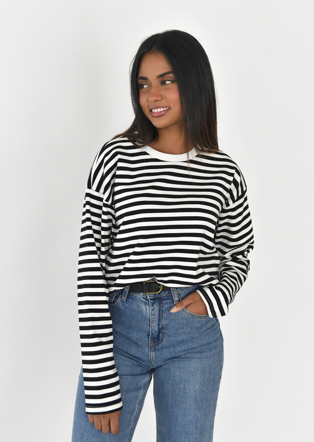 Oversized striped top