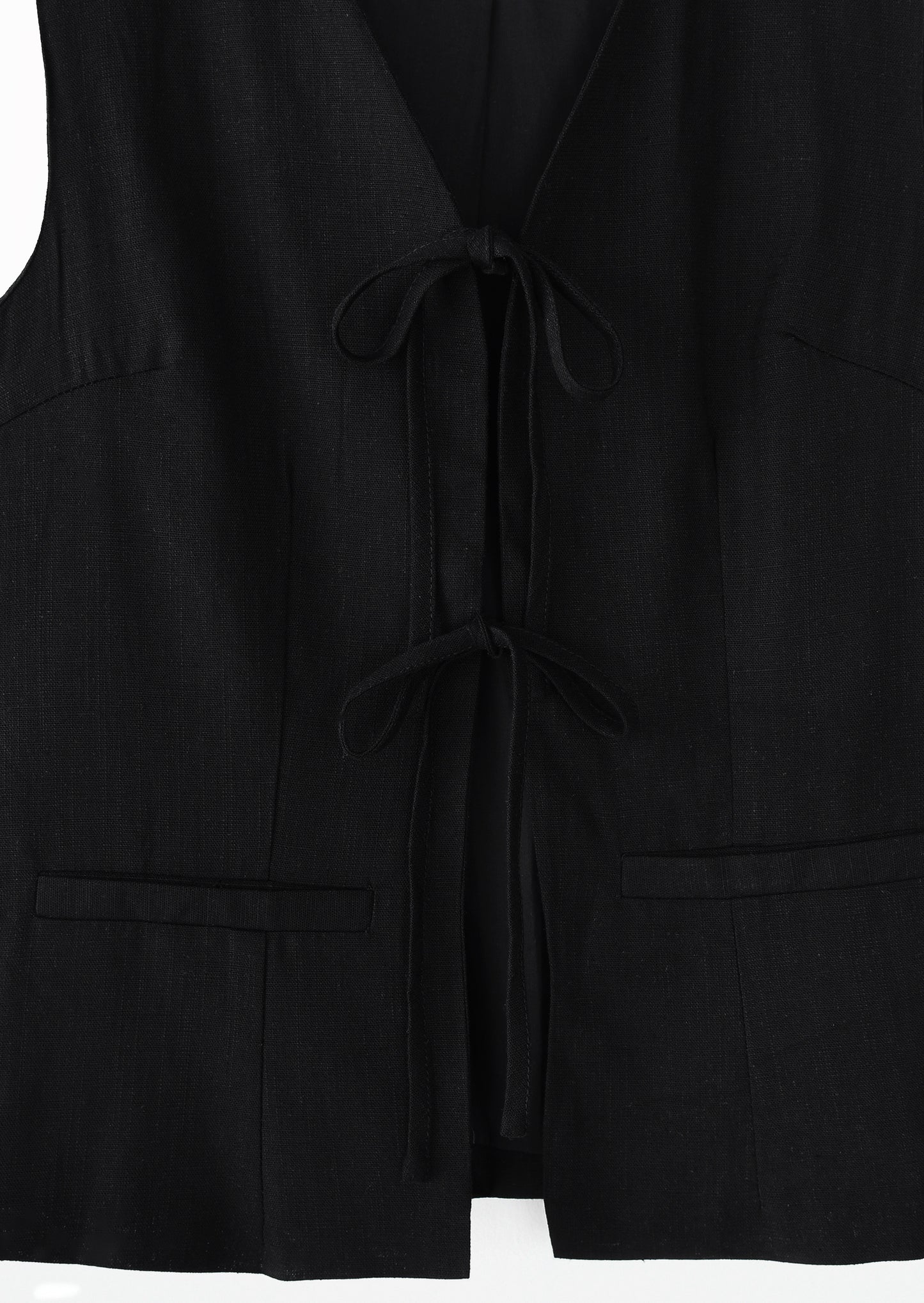 Gilet noué en lin mélangé