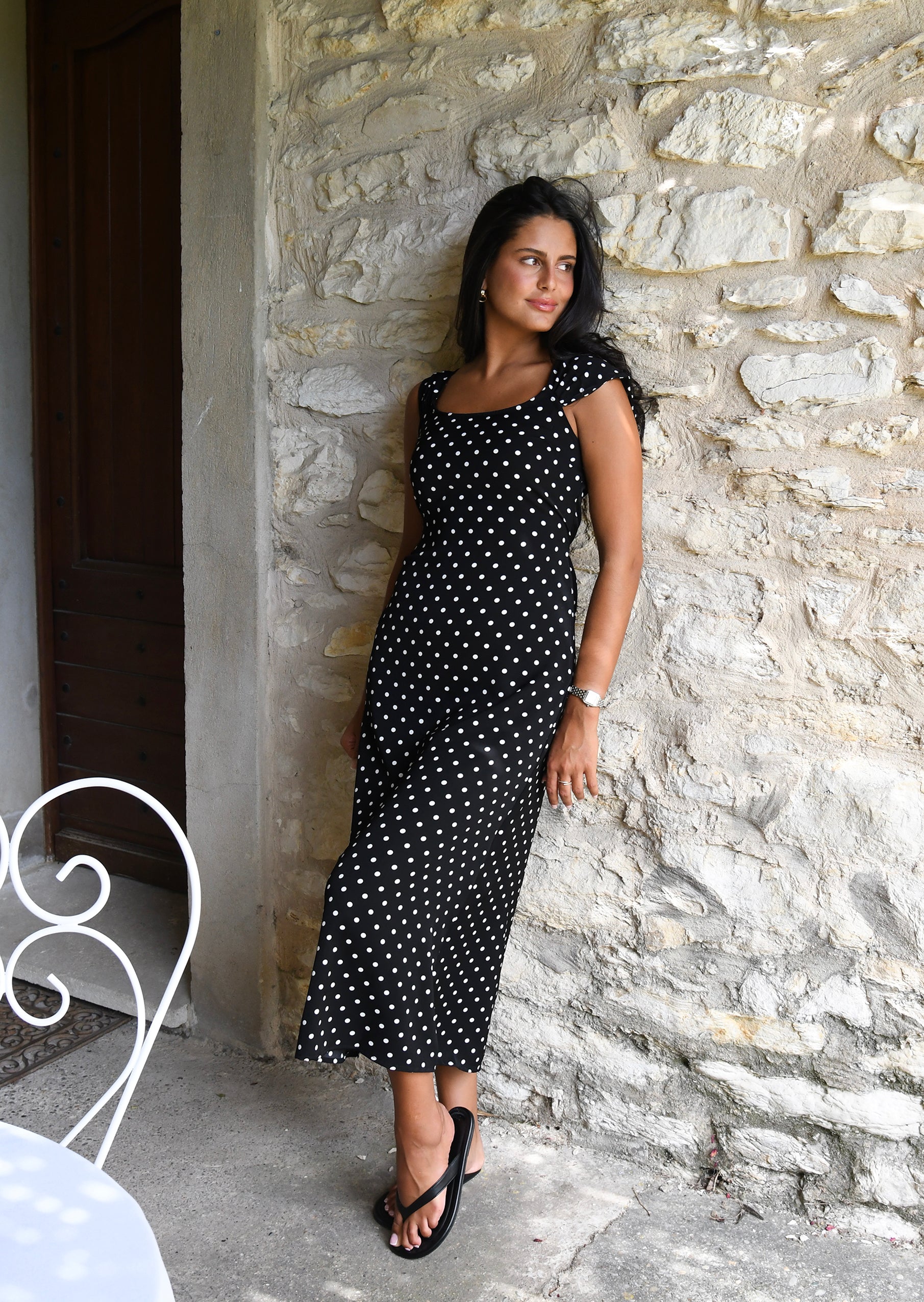 polka dot maxi dress Polka-dot Size:52/5XL Short Simple Boho Wedding pair:felicity-mixed-metal-oval-earrings-gold