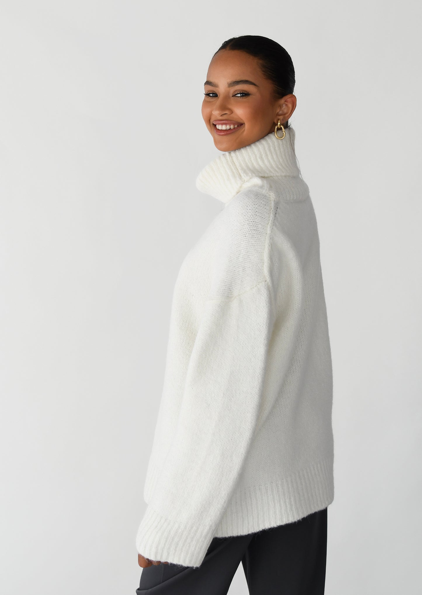 Turtleneck knit sweater