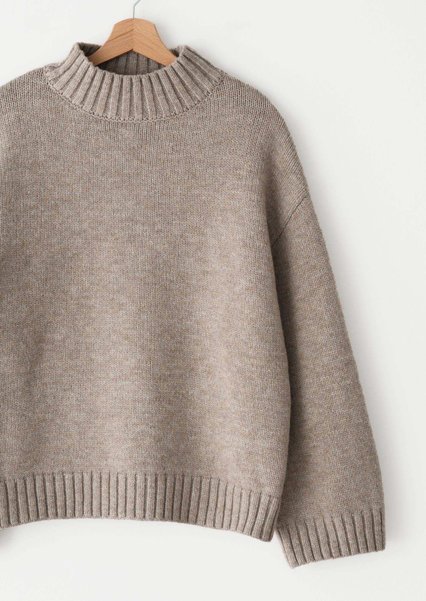 Pull en maille col montant