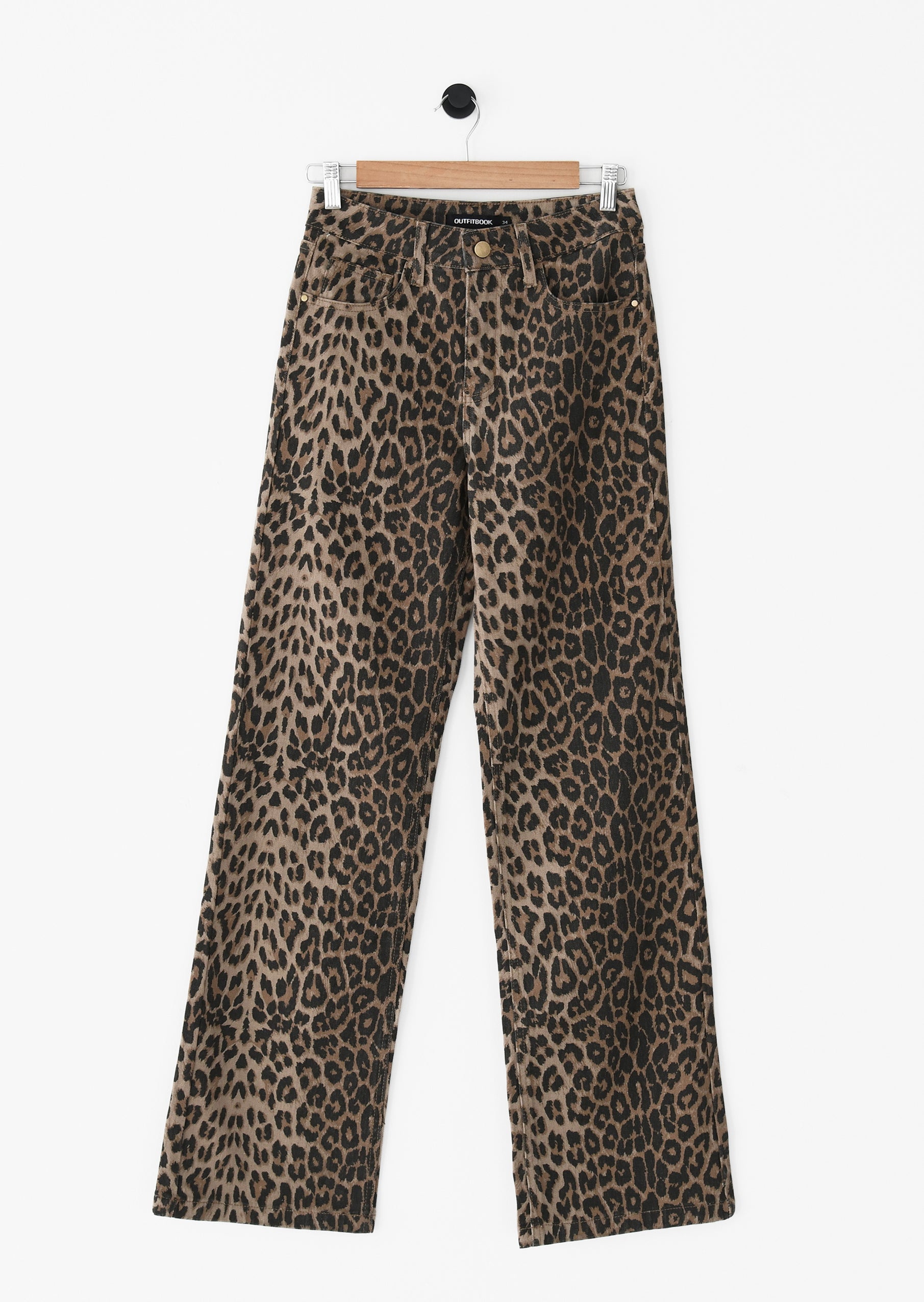 Leopard-print jeans –