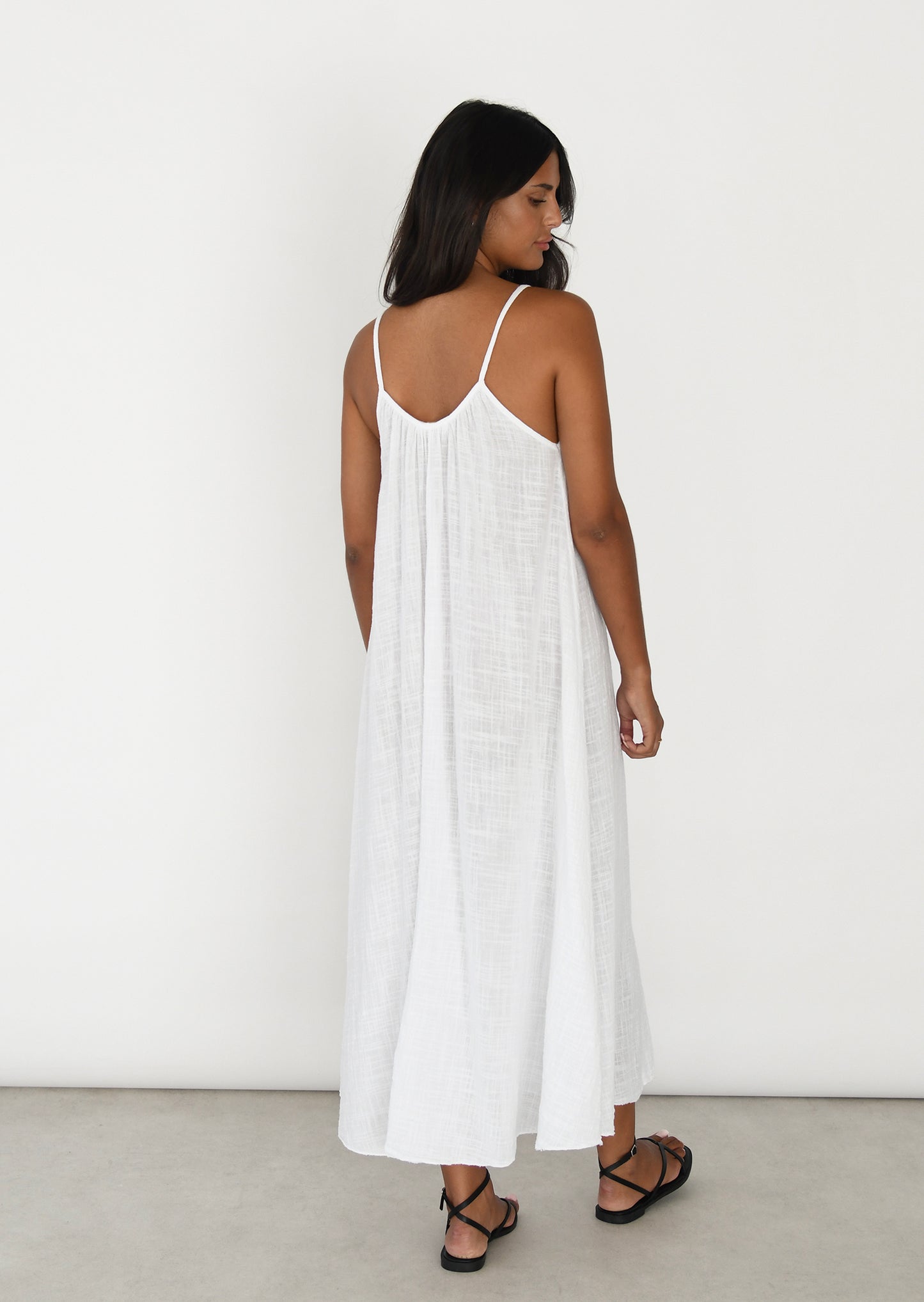 Robe longue en coton