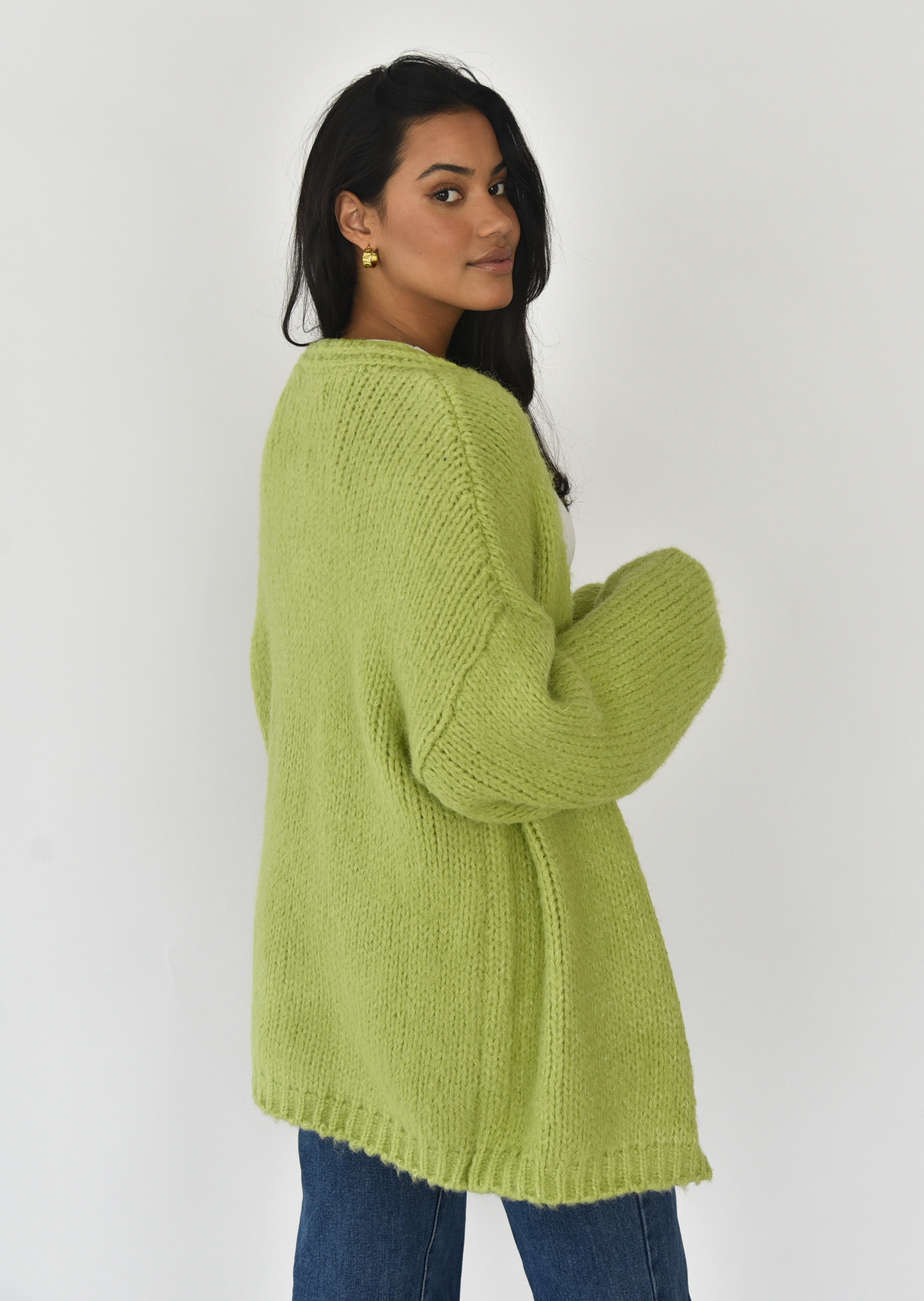 Chunky knitted cardigan