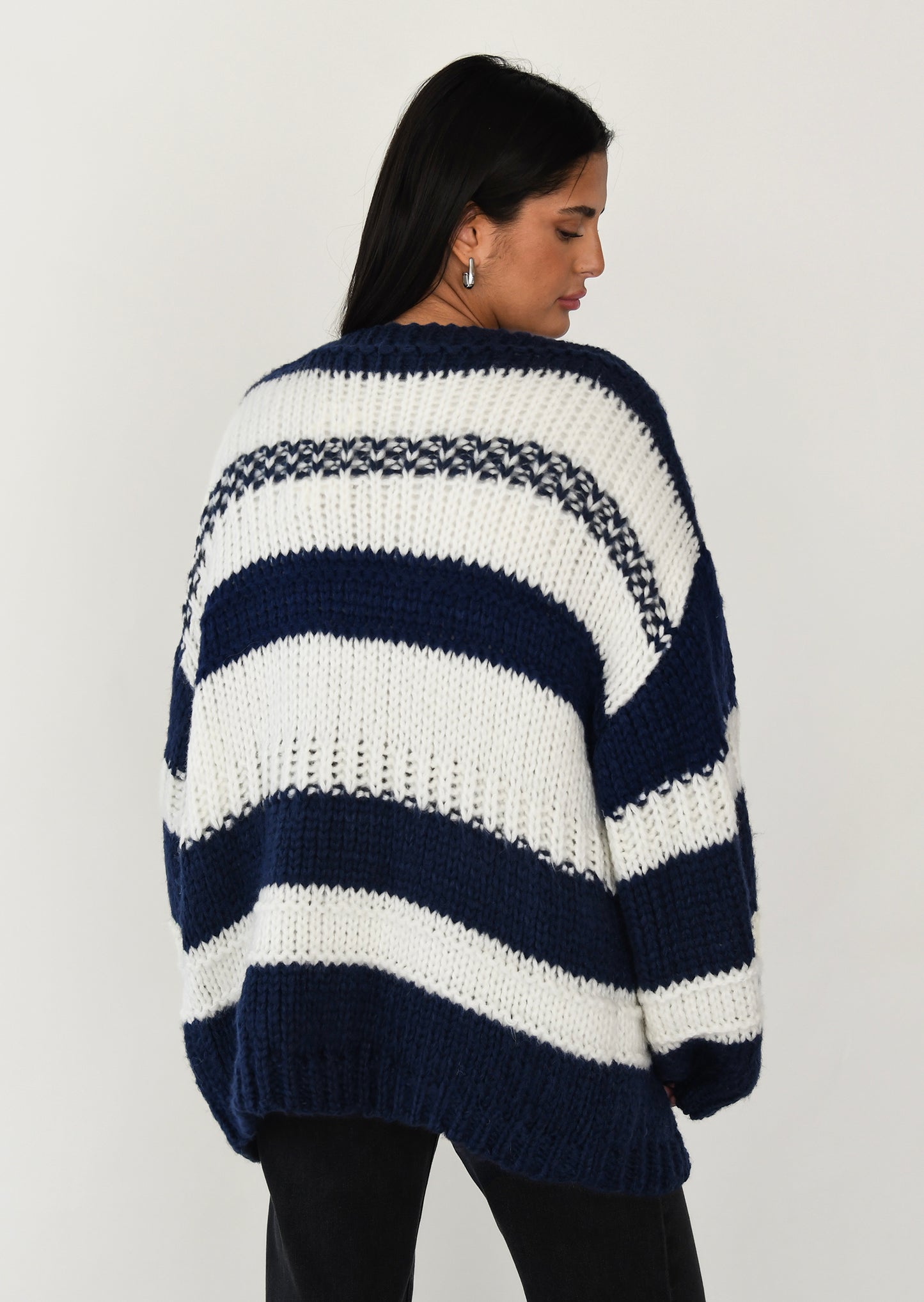 Cárdigan de punto grueso con diseño