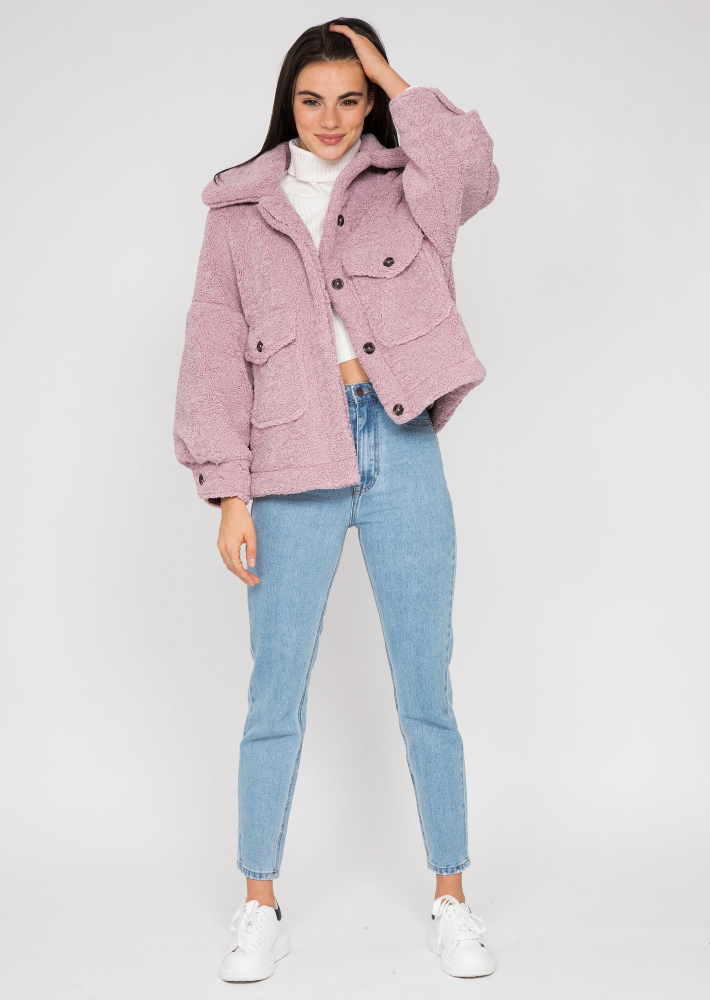 Veste oversize effet peau de mouton