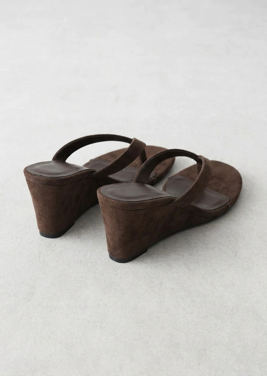 Suede effect Wedge Sandals