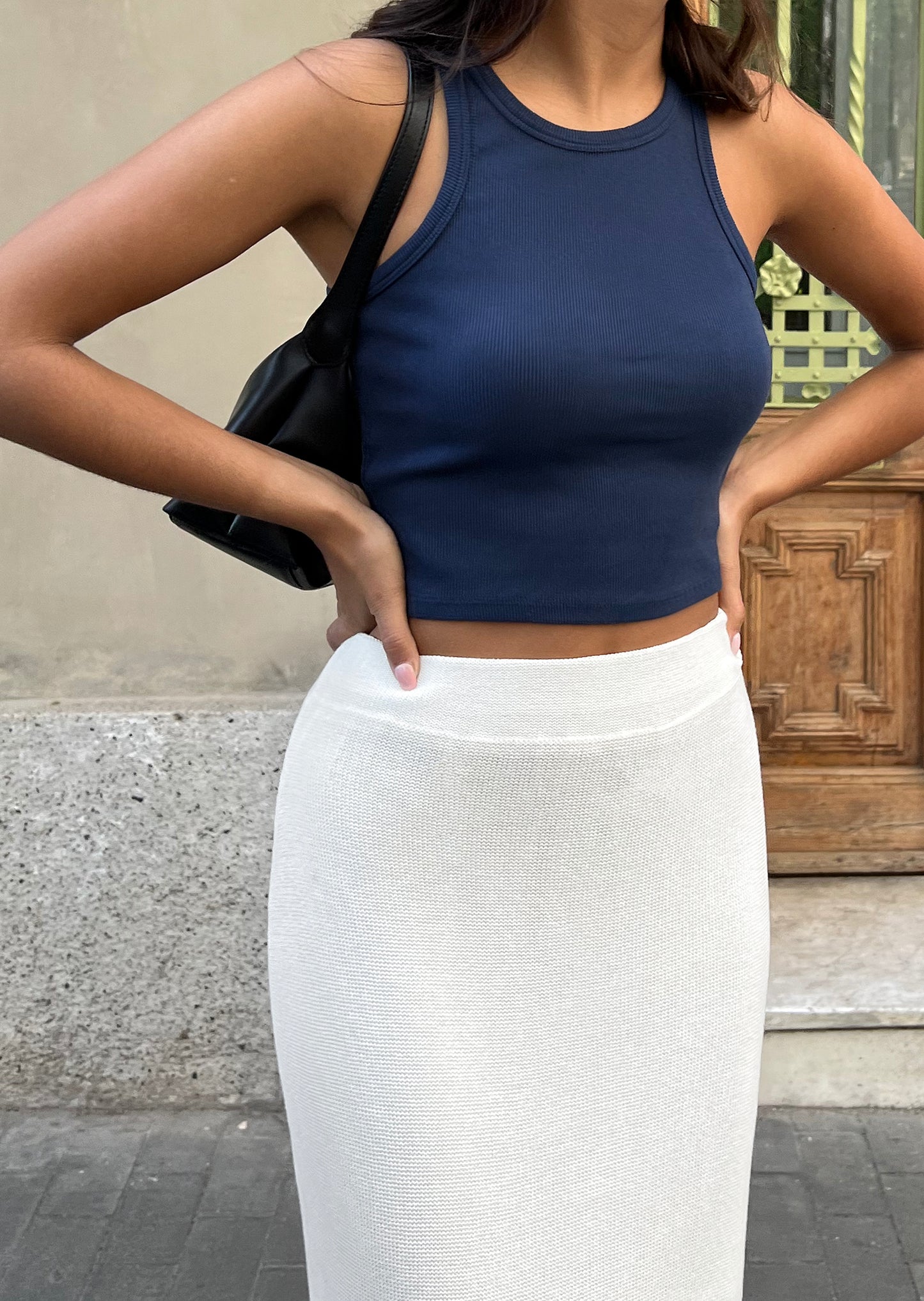 falda de punto de ganchillo