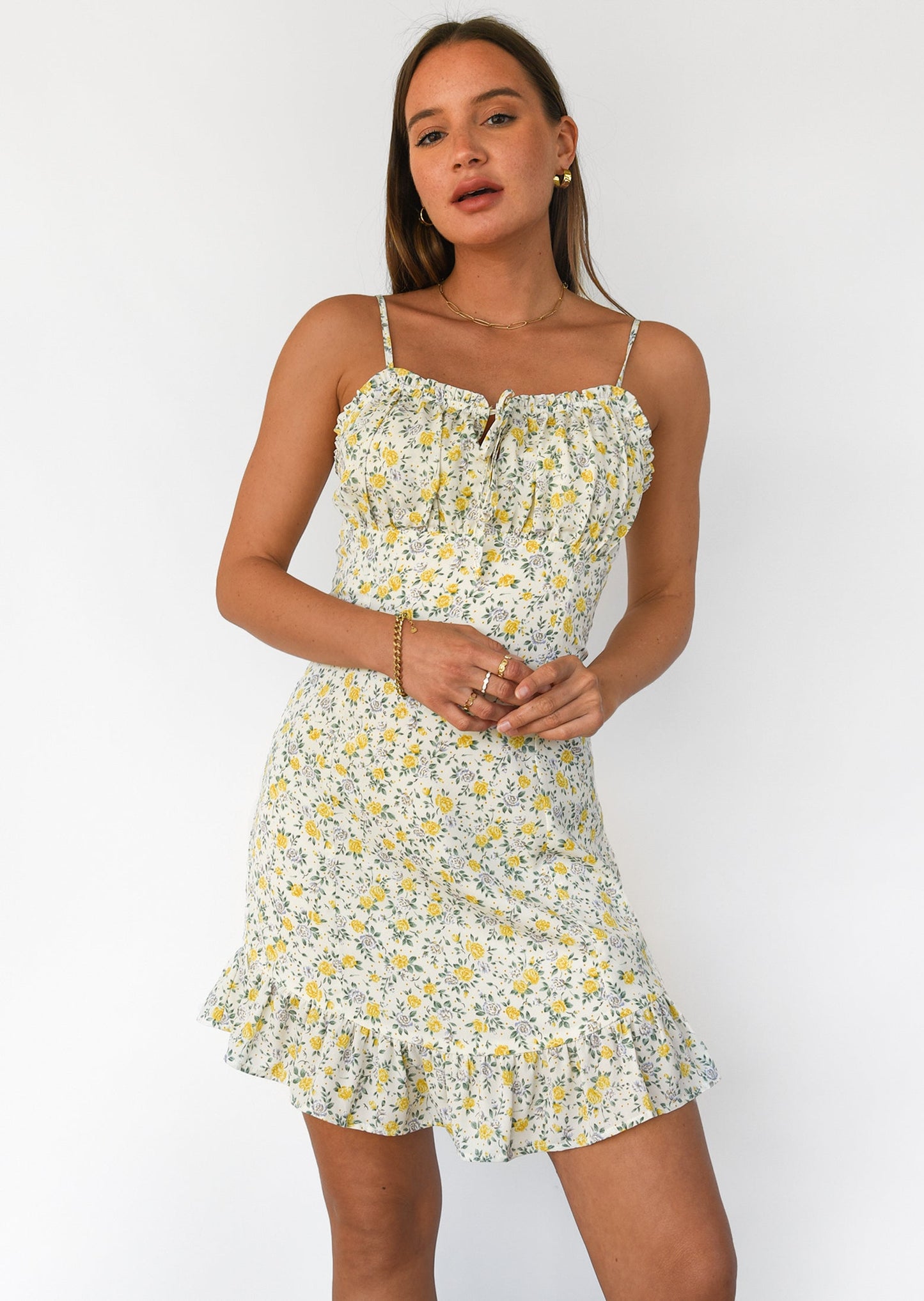 Ruffle floral dress