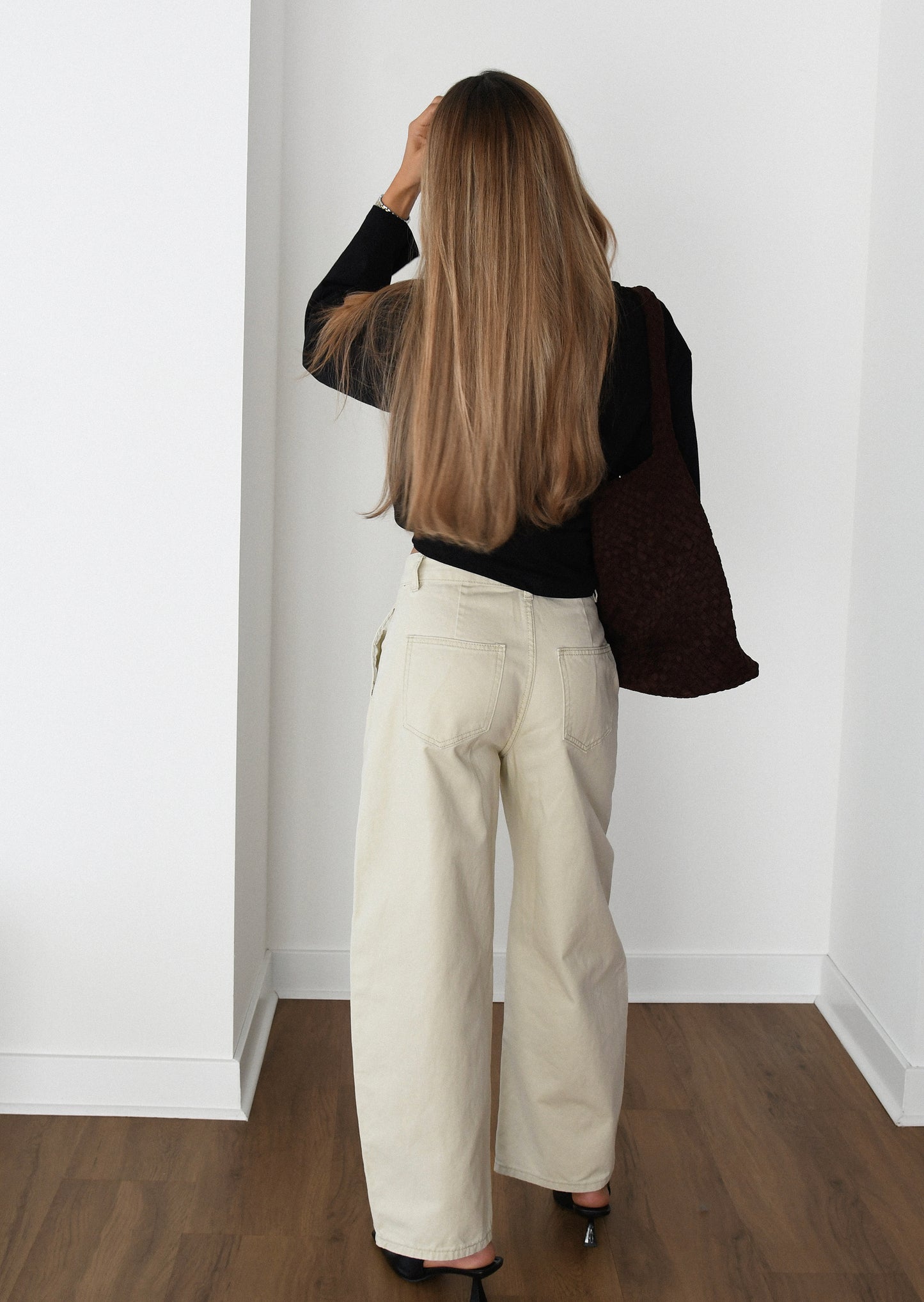 Pantalón barrel de algodón