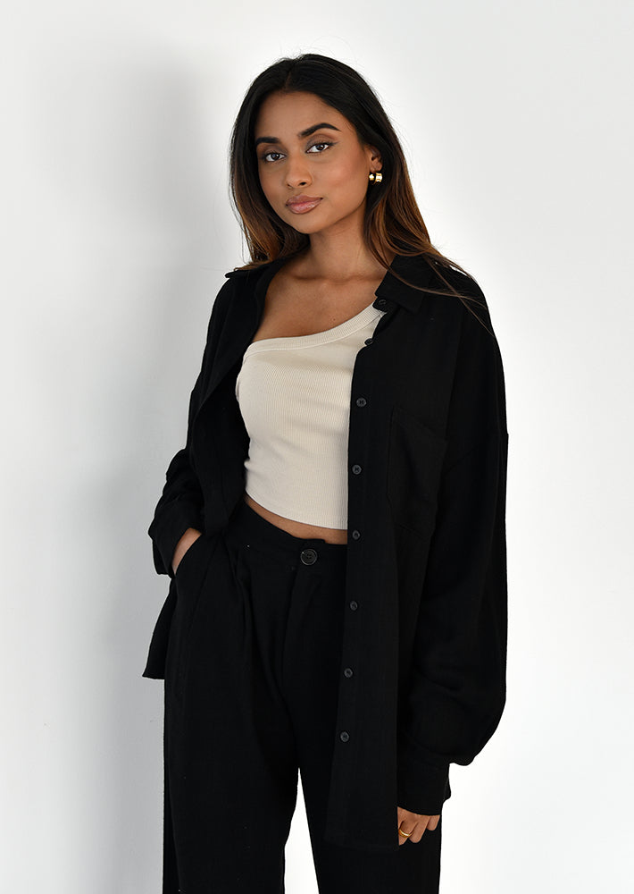 Camisa lino oversize