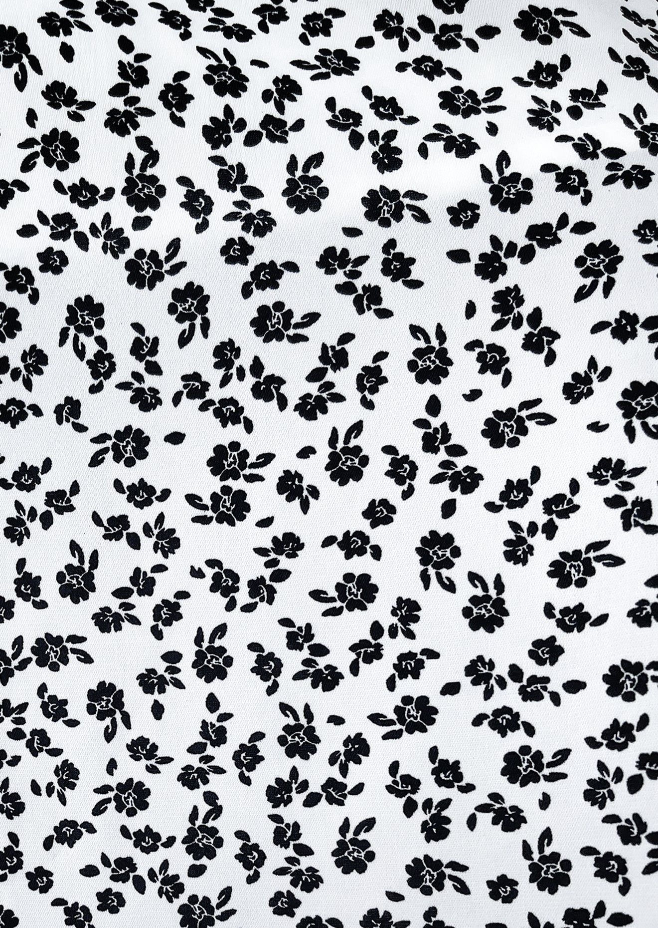 Jupe imprimée fleurie mi longue avec fente