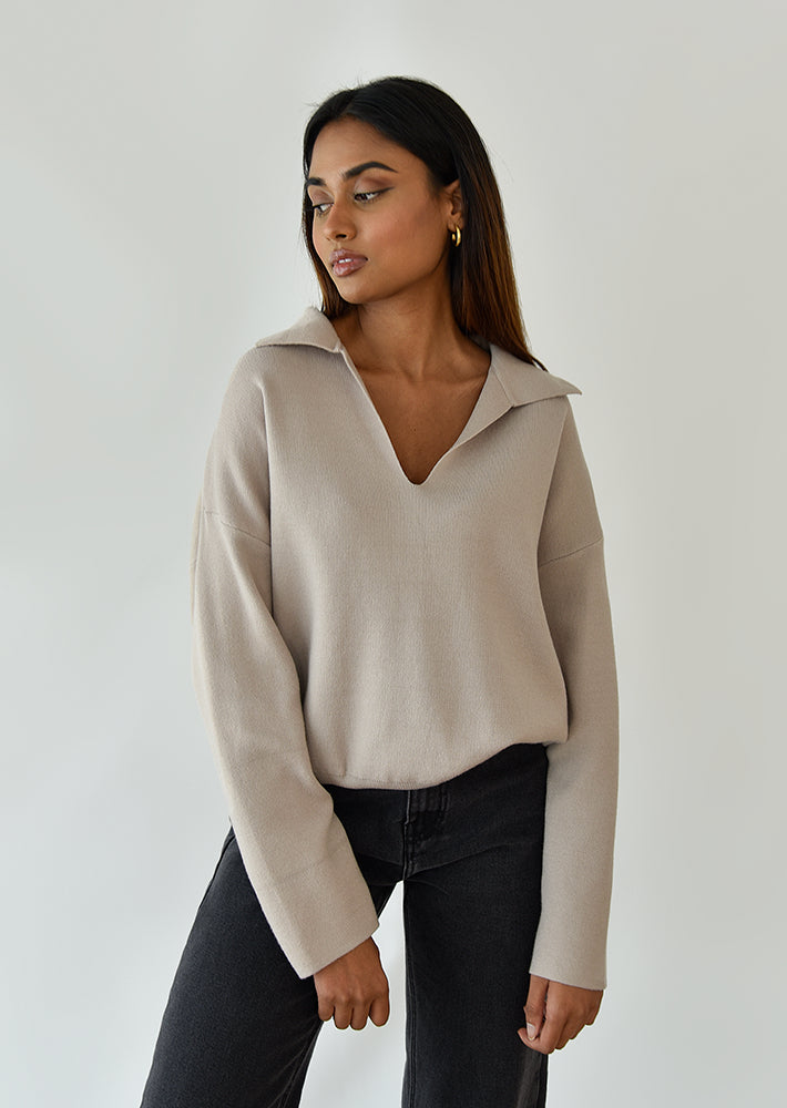 Pull avec col à revers