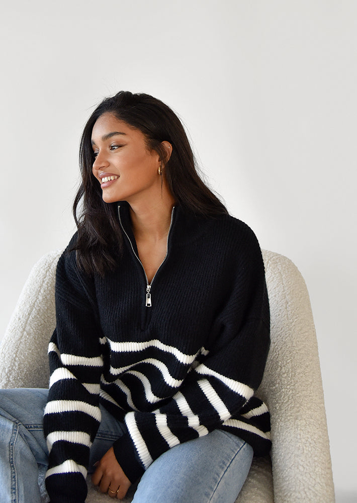 Jersey rayas cremallera