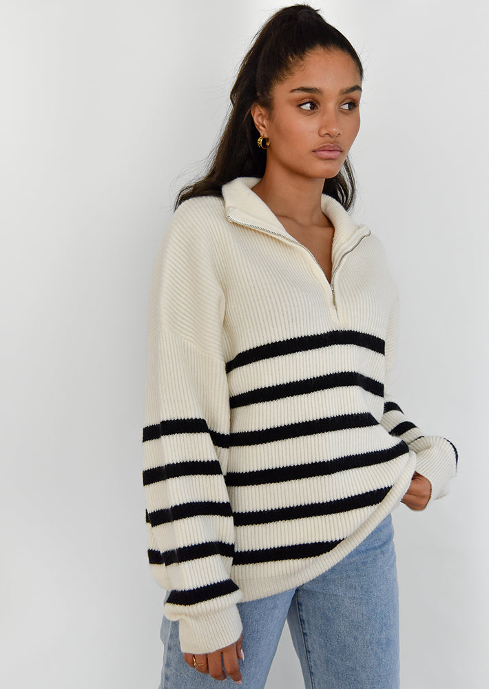 Jersey rayas cremallera