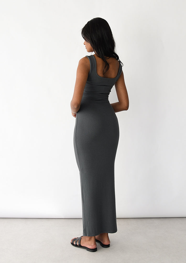 Robe longue en maille douce