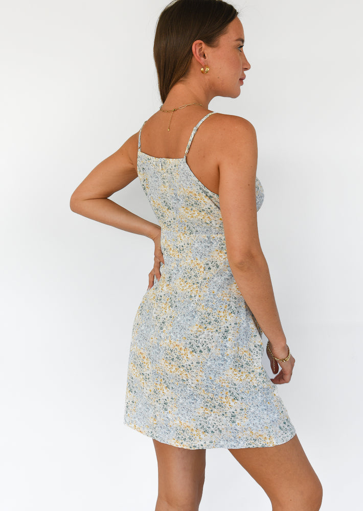 Robe fleurie froncée