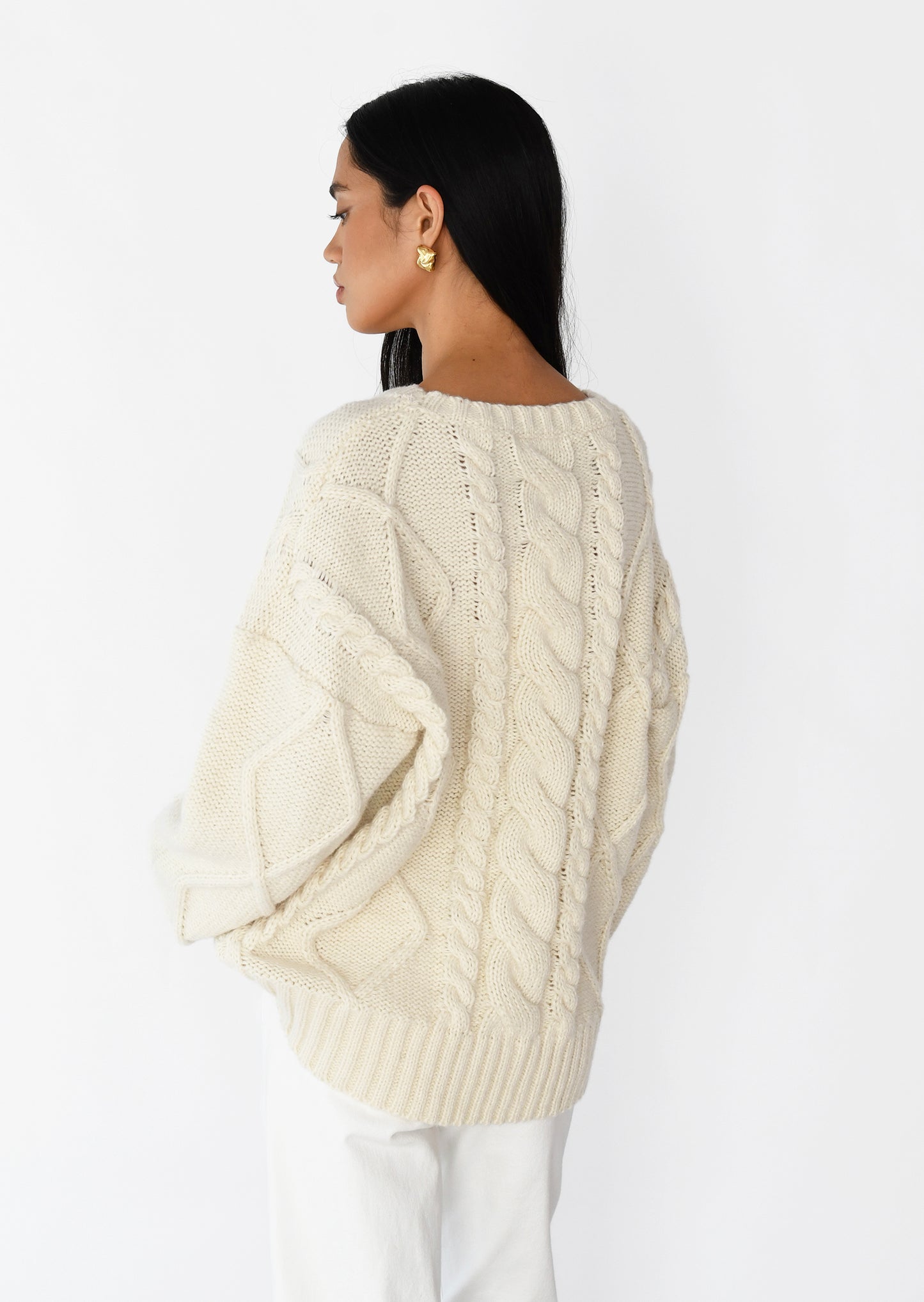 Cable-knit sweater