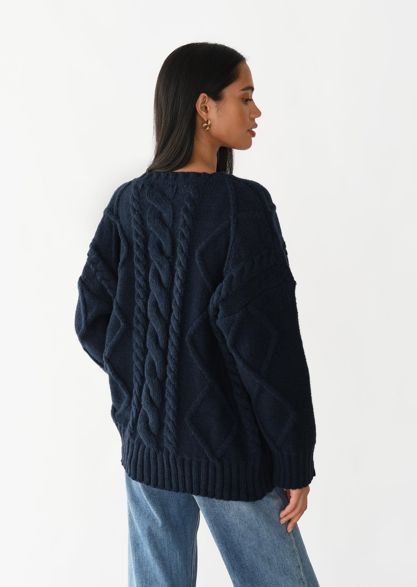 Cable-knit sweater