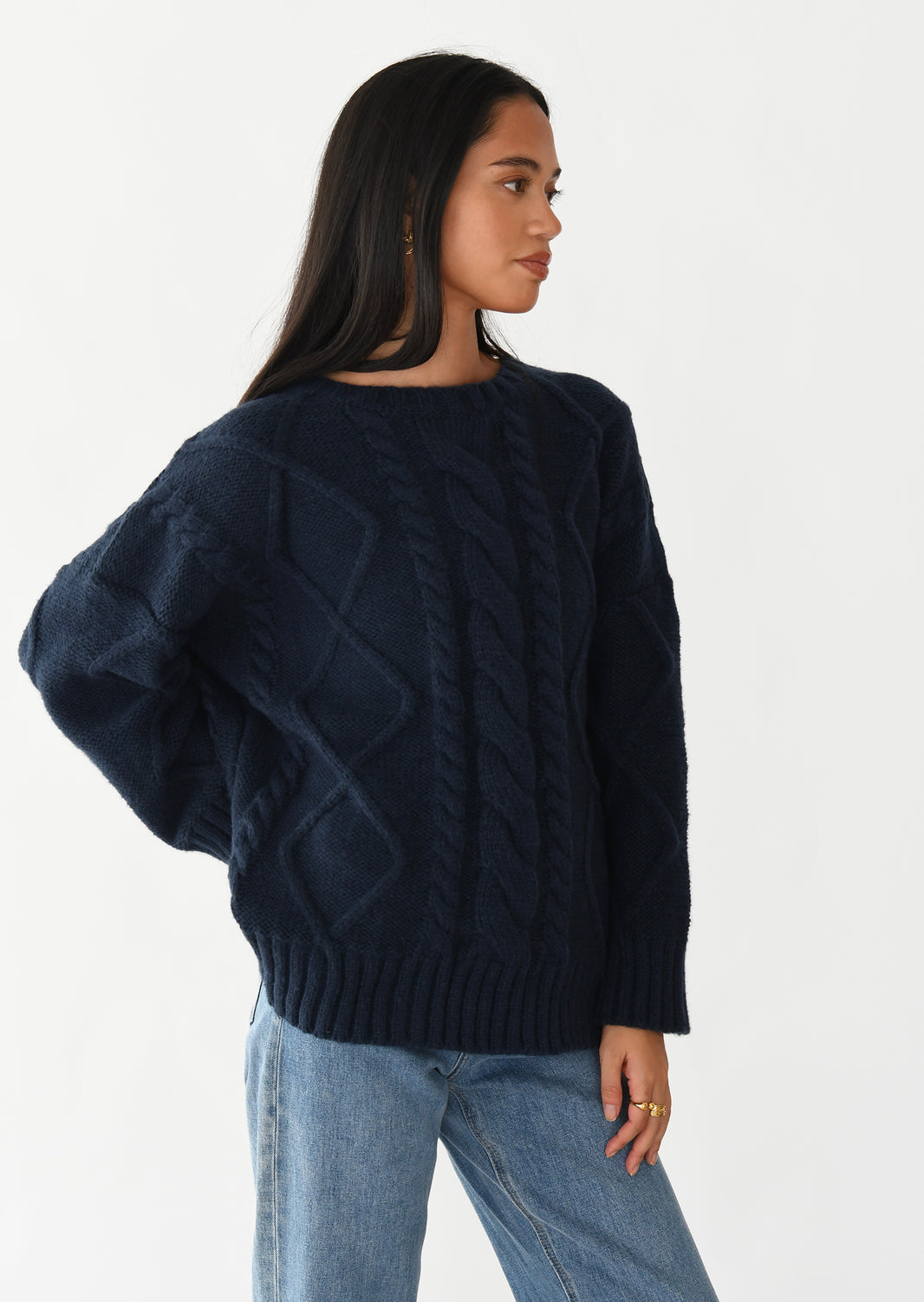 Cable-knit sweater