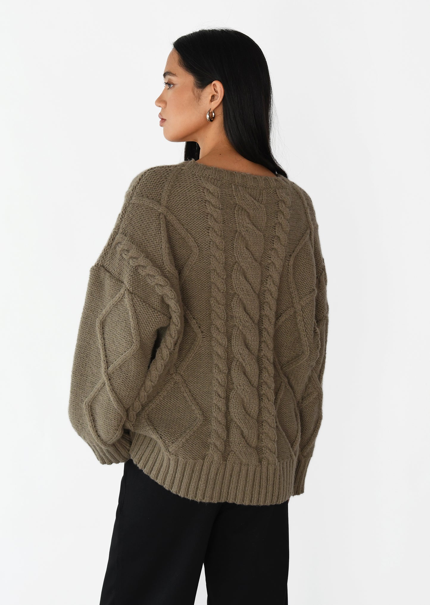 Cable-knit sweater