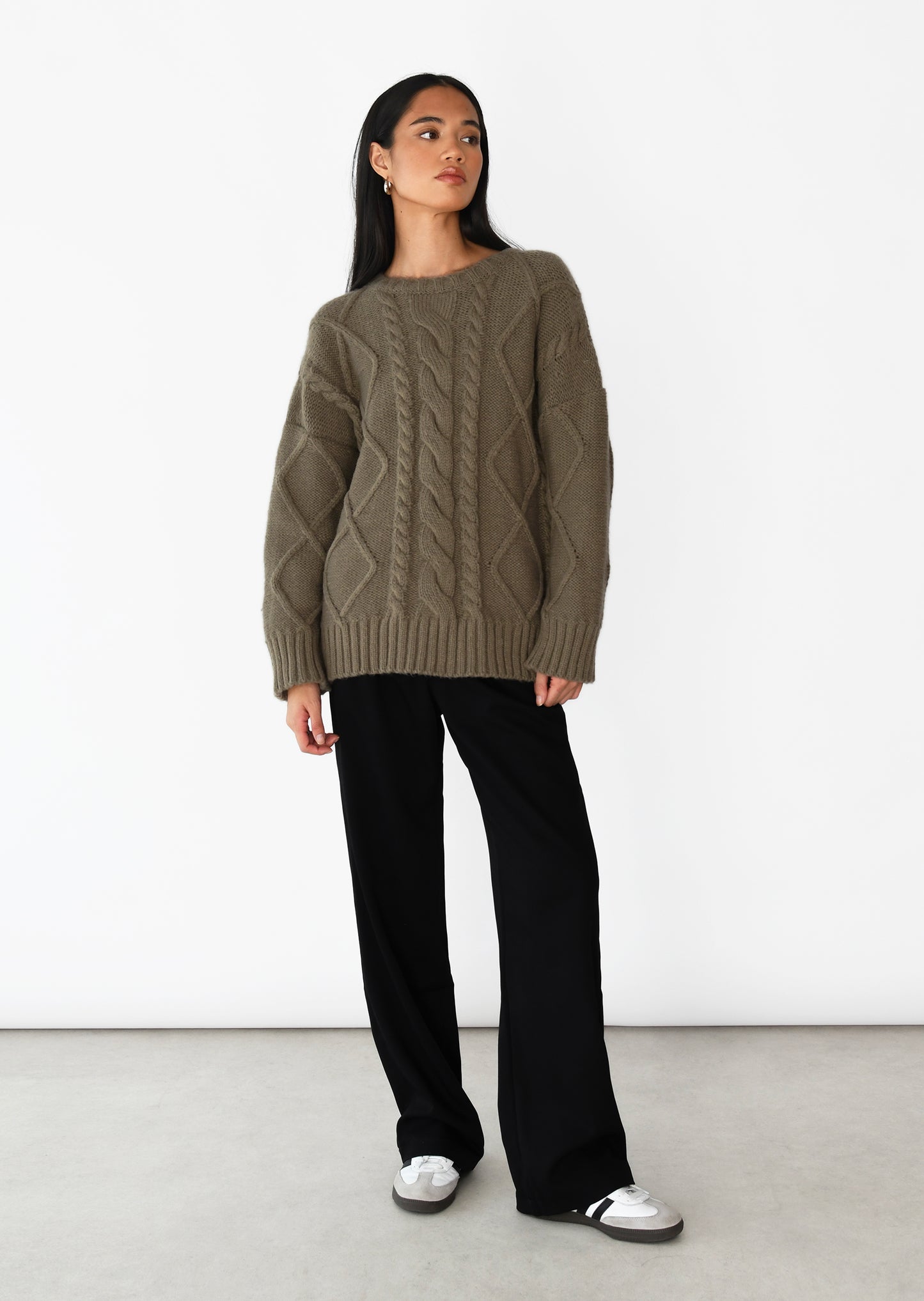 Cable-knit sweater