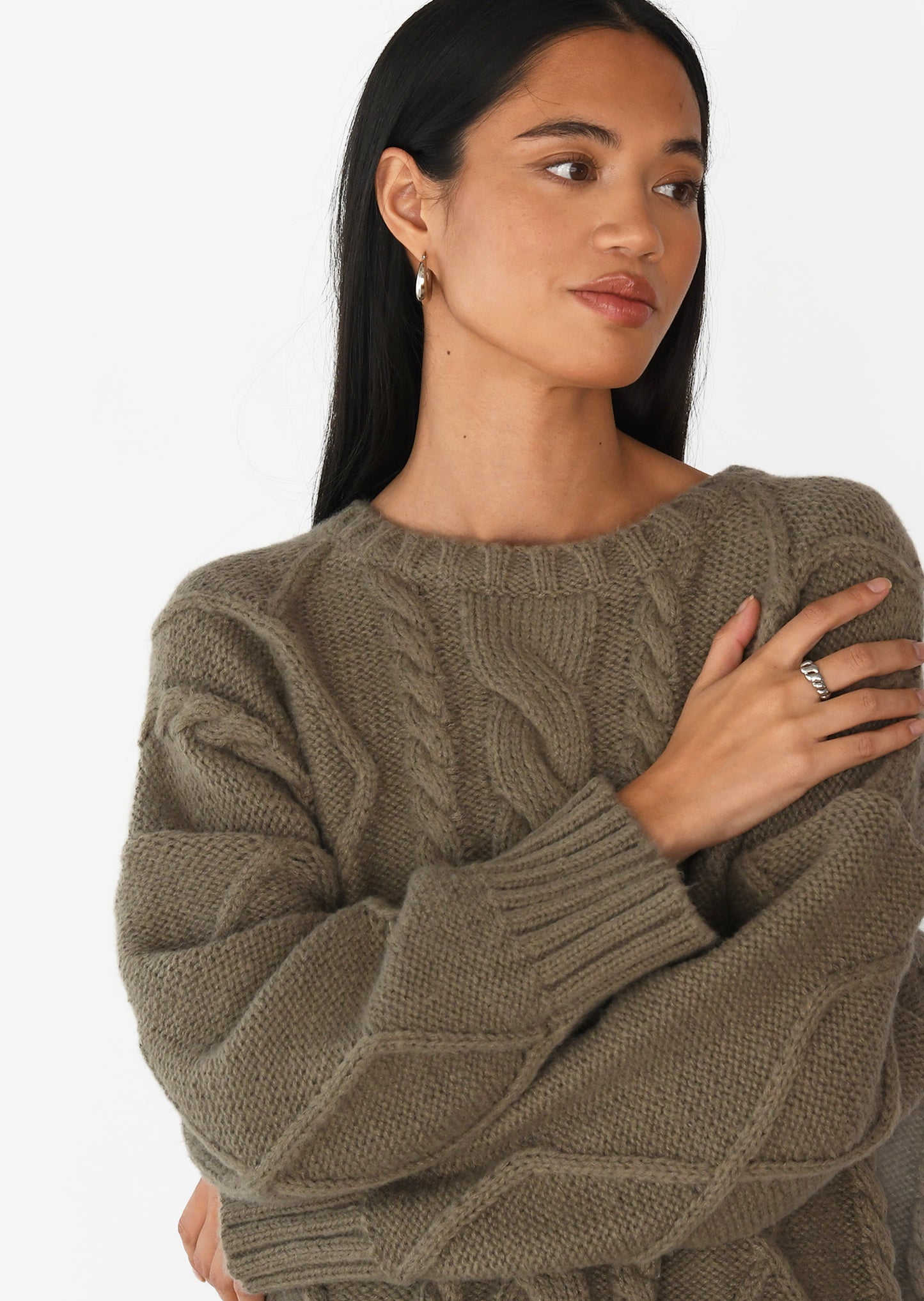 Cable-knit sweater