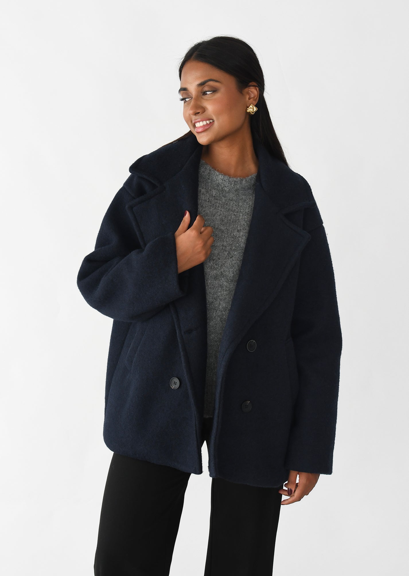 Capella Manteau Cape Court Bleu Marine