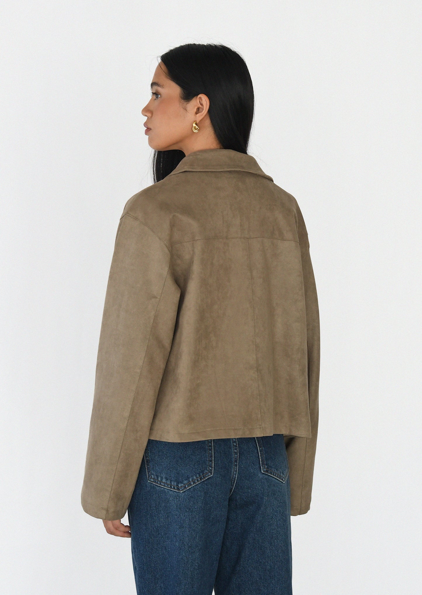 Chaqueta efecto ante