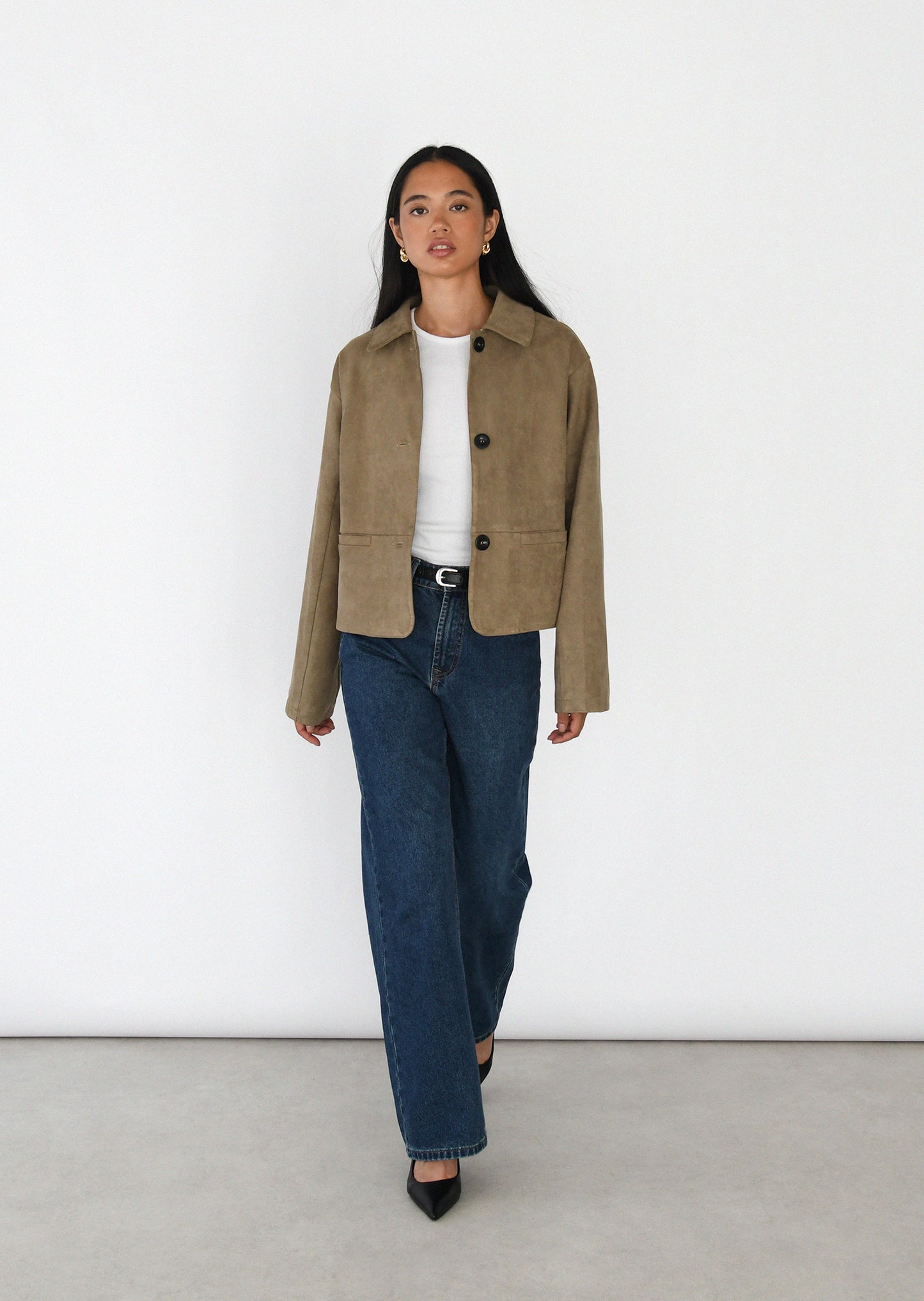 Chaqueta efecto ante