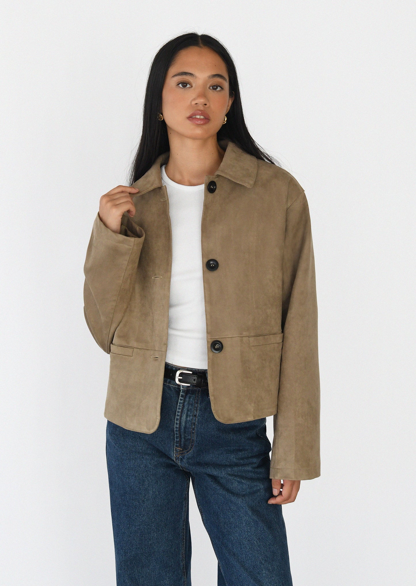 Chaqueta efecto ante