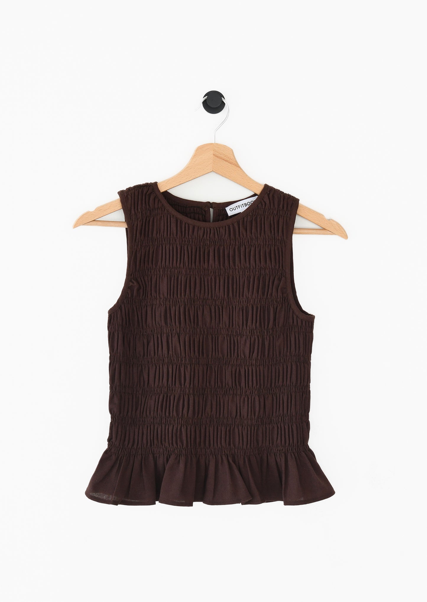 Gathered ruffled top