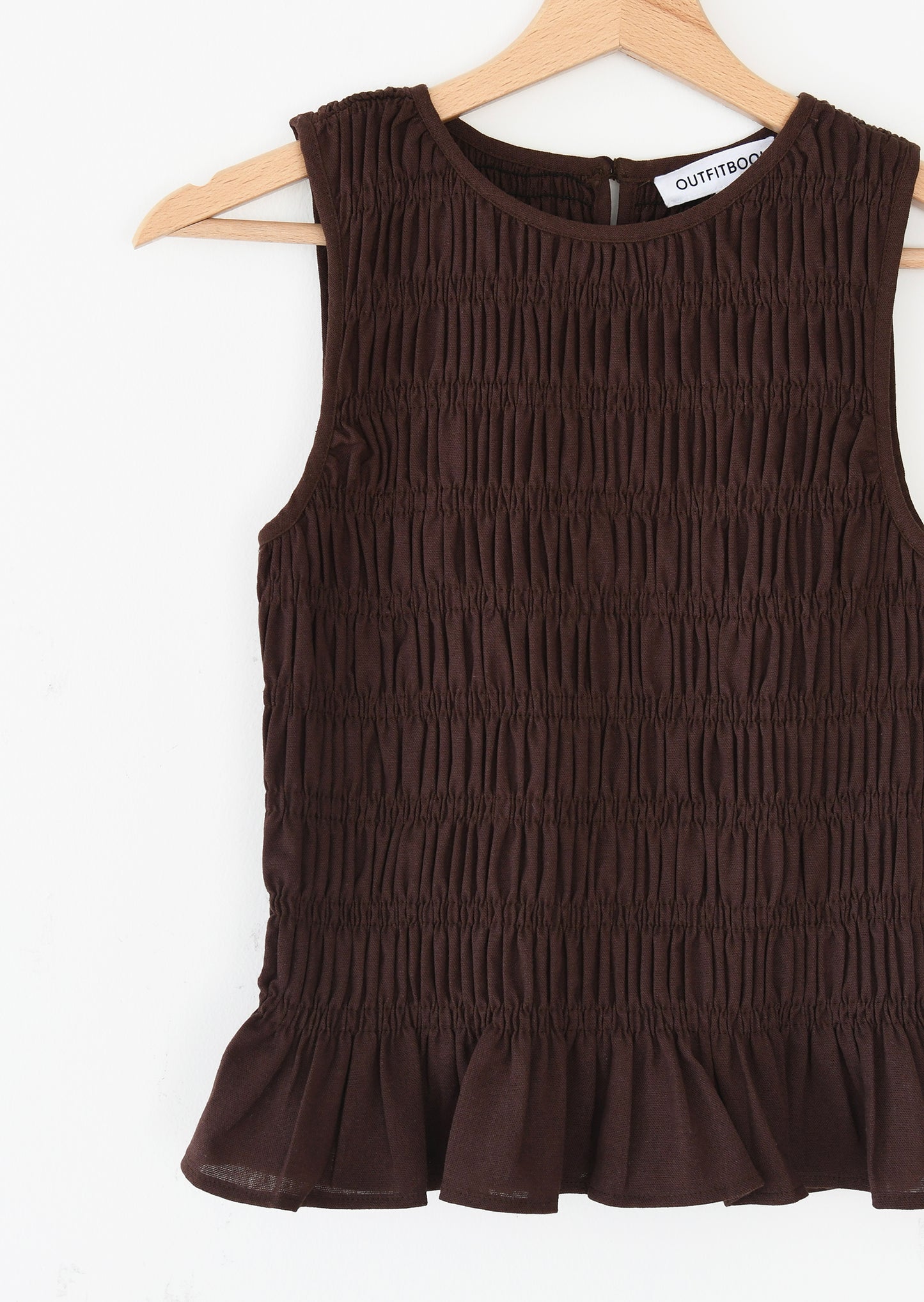 Gathered ruffled top