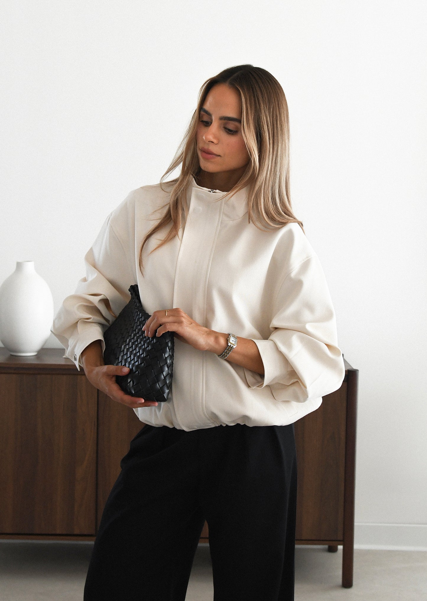 Chaqueta con cuello alto