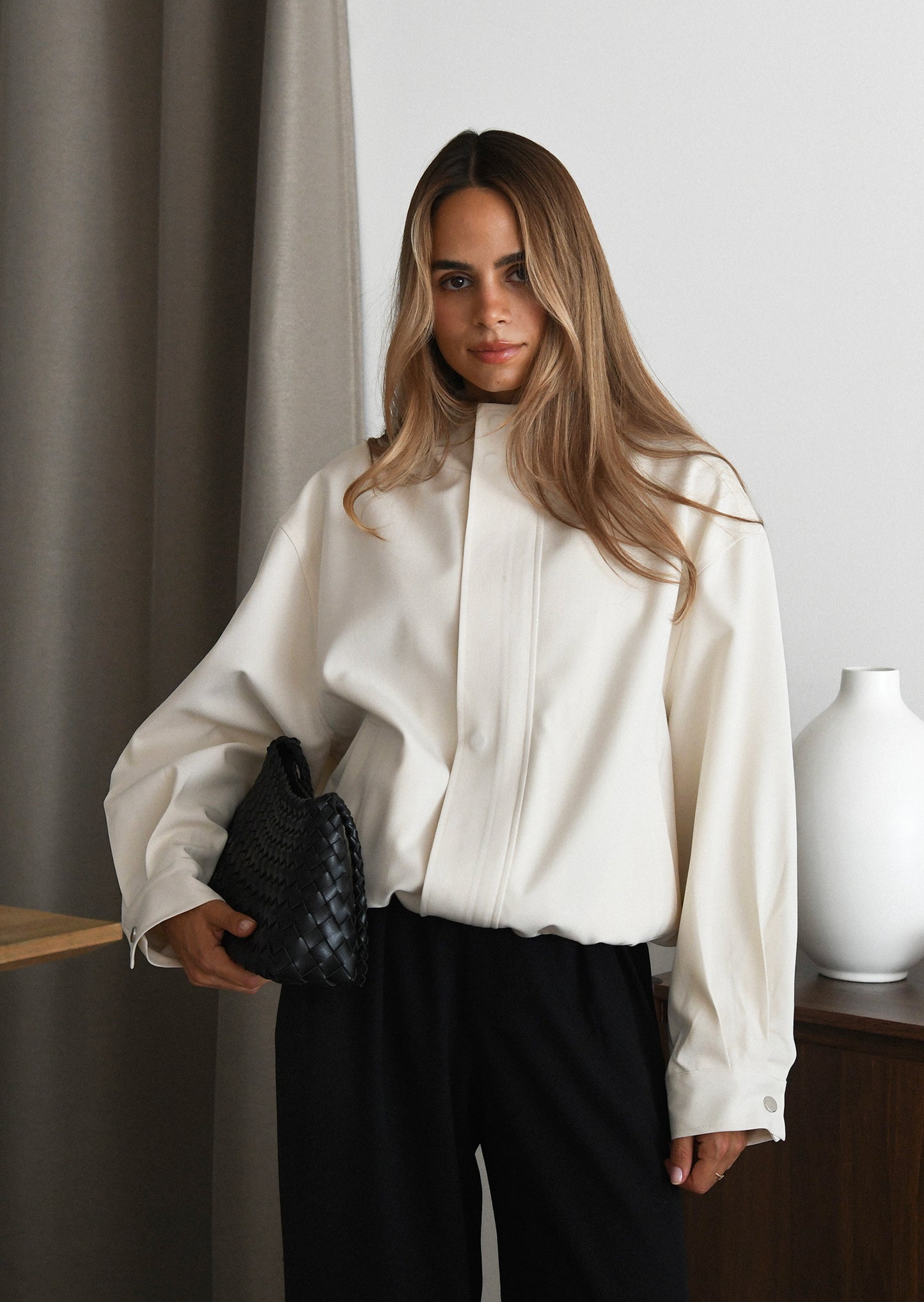 Chaqueta con cuello alto