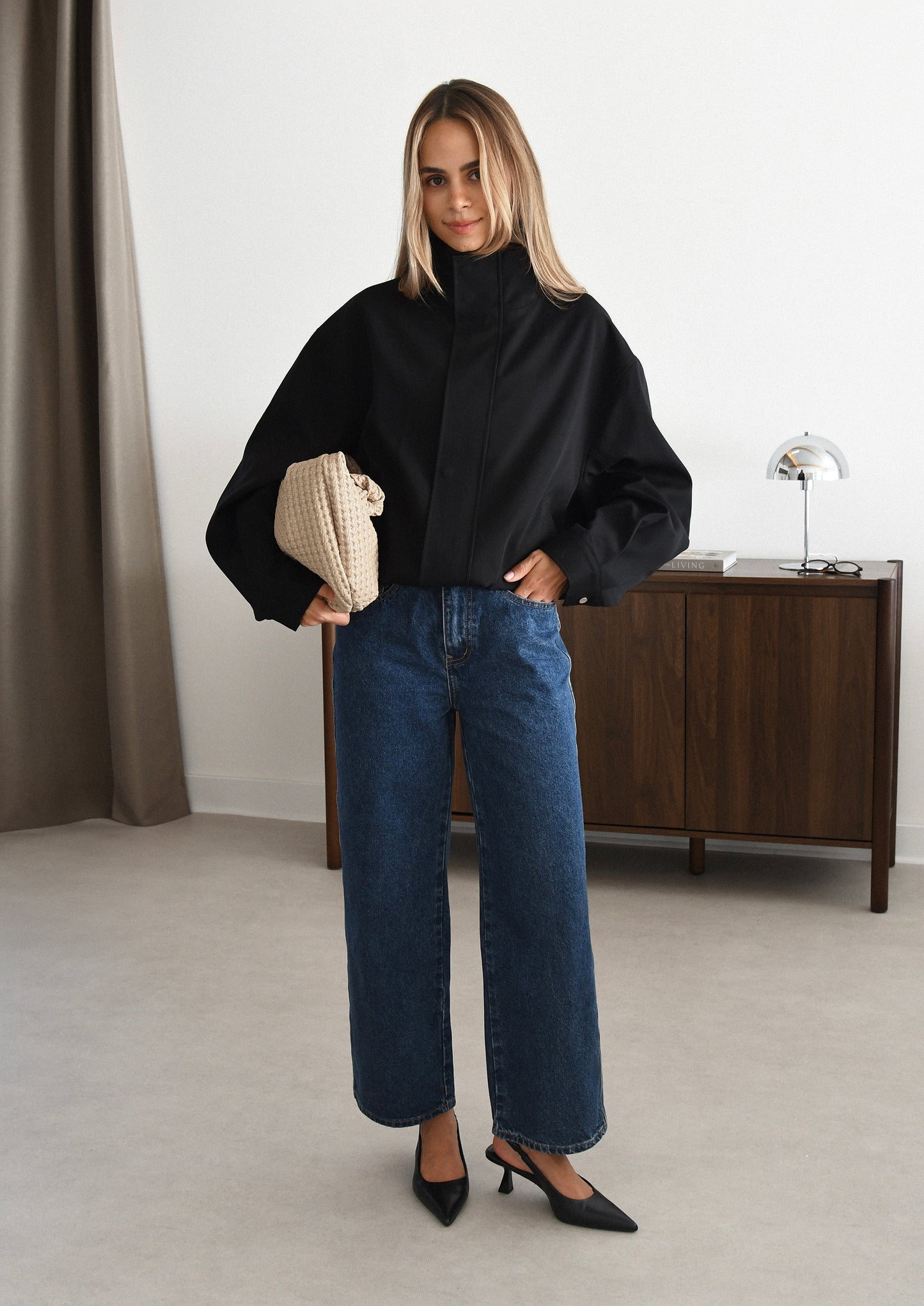 Chaqueta con cuello alto