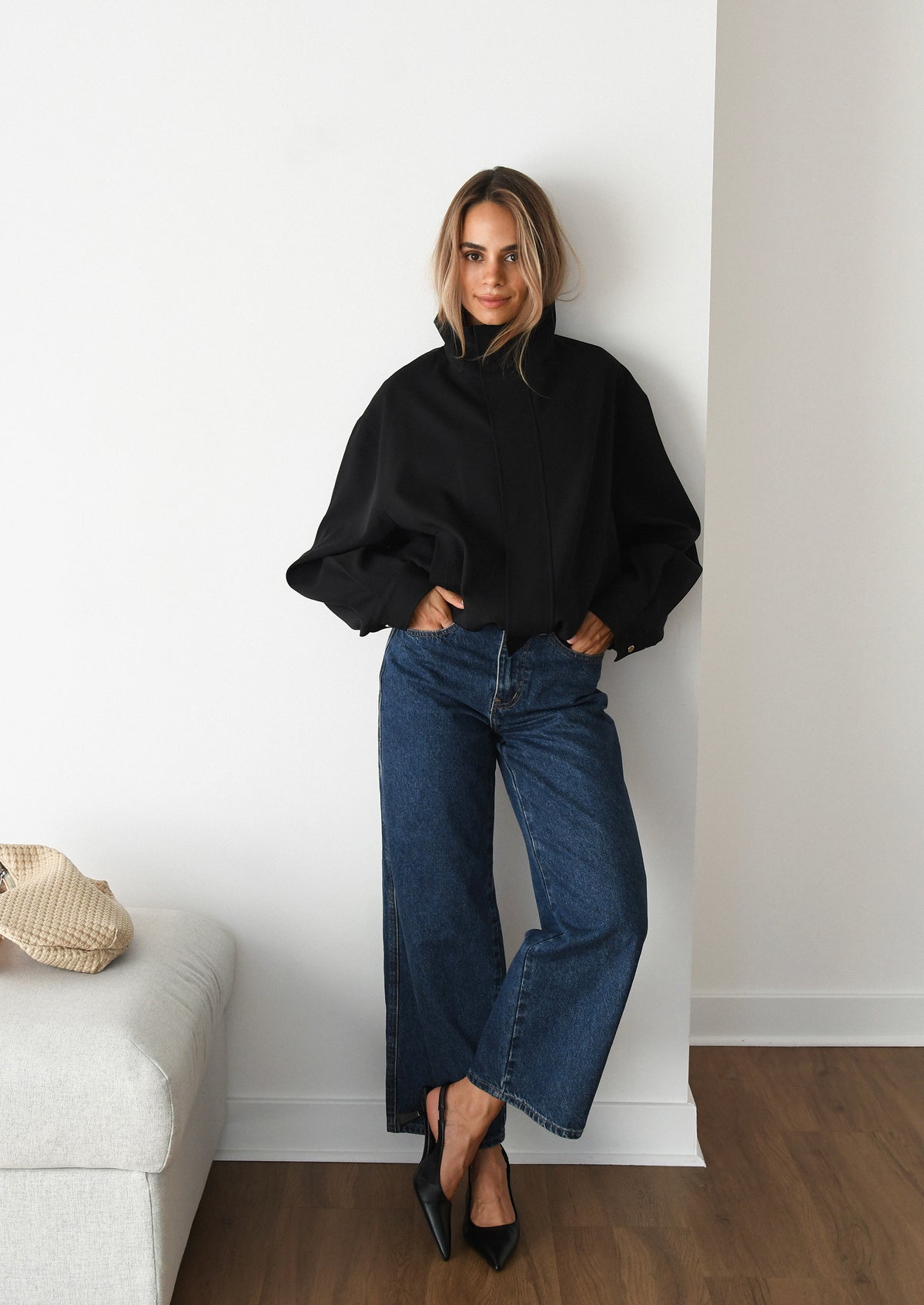 Chaqueta con cuello alto