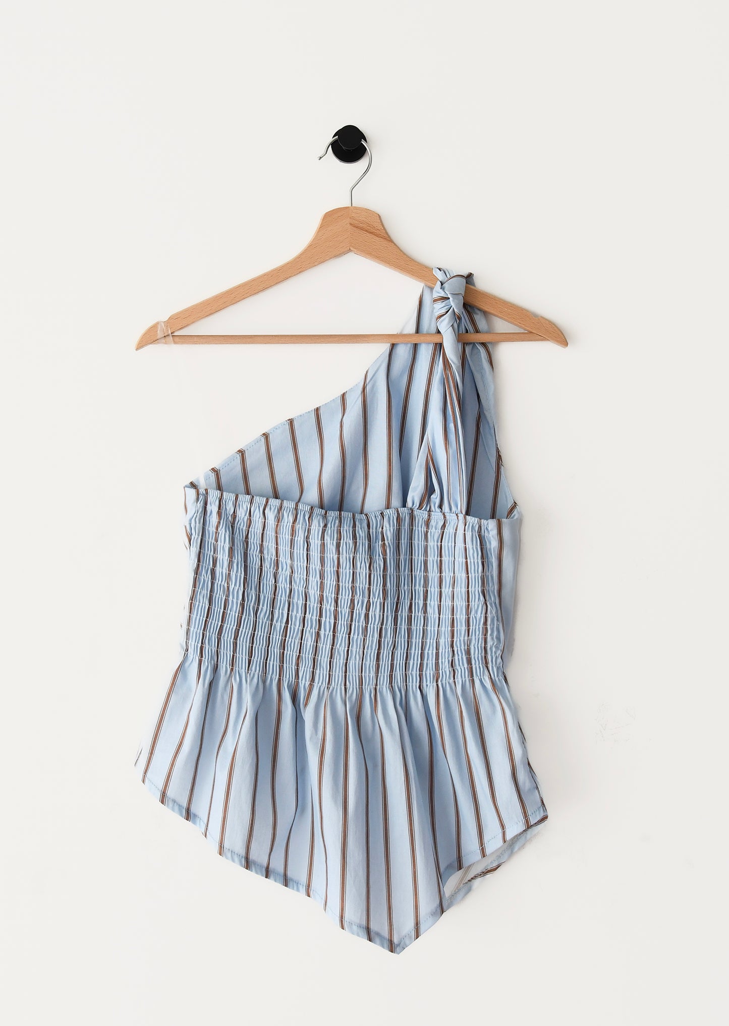 Striped asymmetrical top