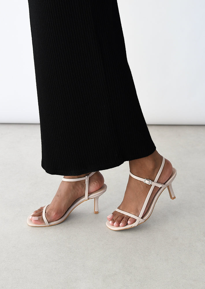 Sandals with thin straps