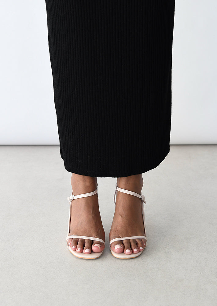 Sandals with thin straps