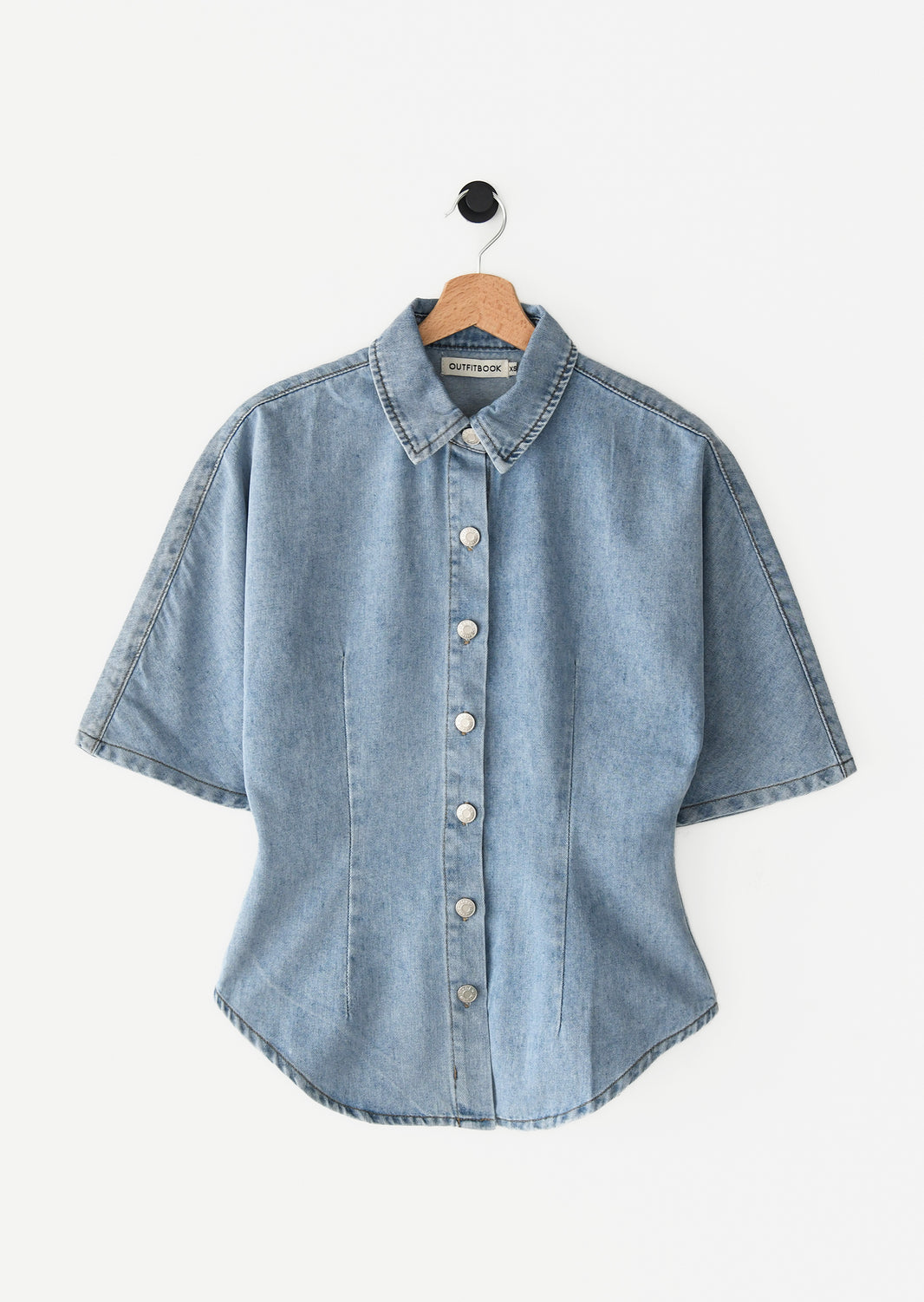 Peplum denim shirt