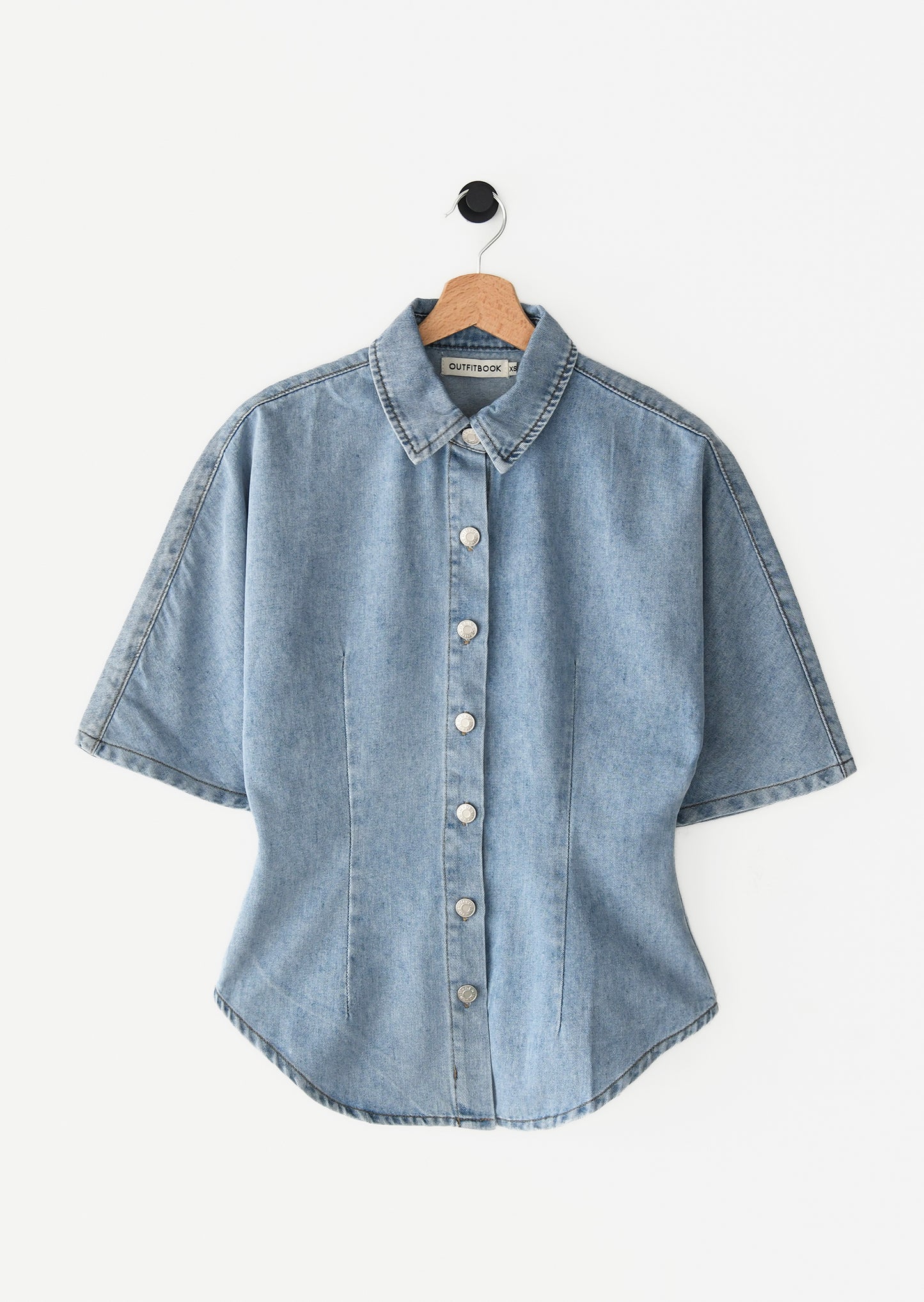 Peplum denim shirt