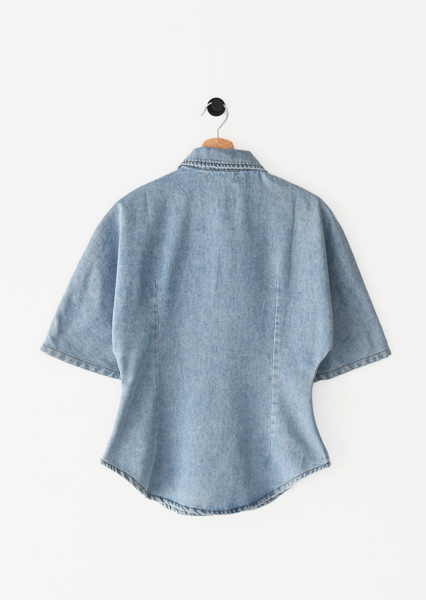 Peplum denim shirt