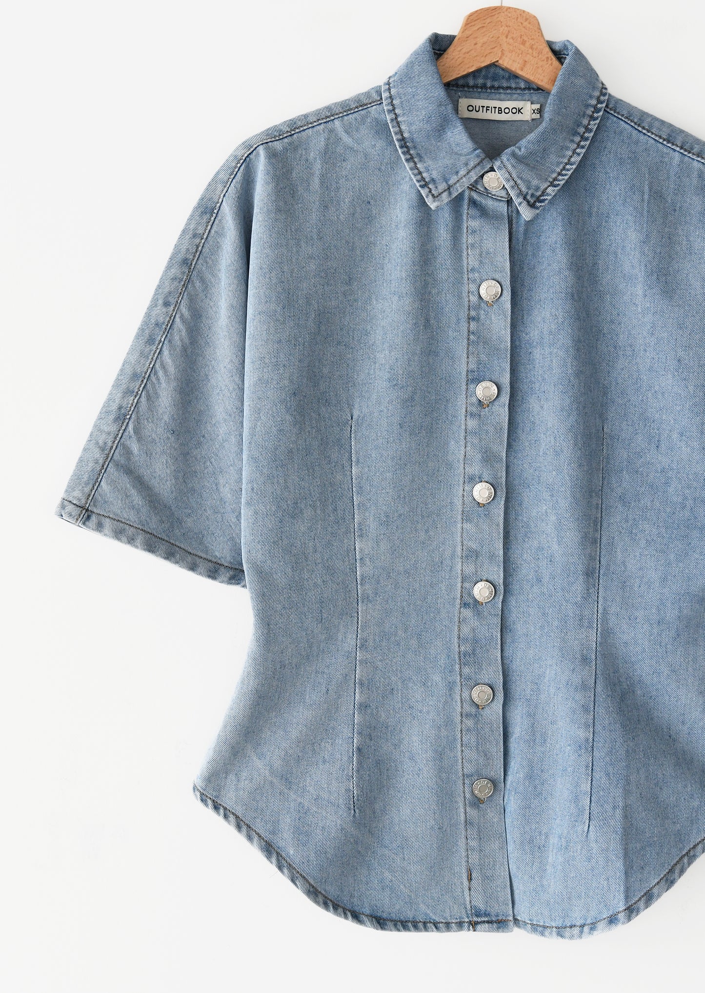 Peplum denim shirt
